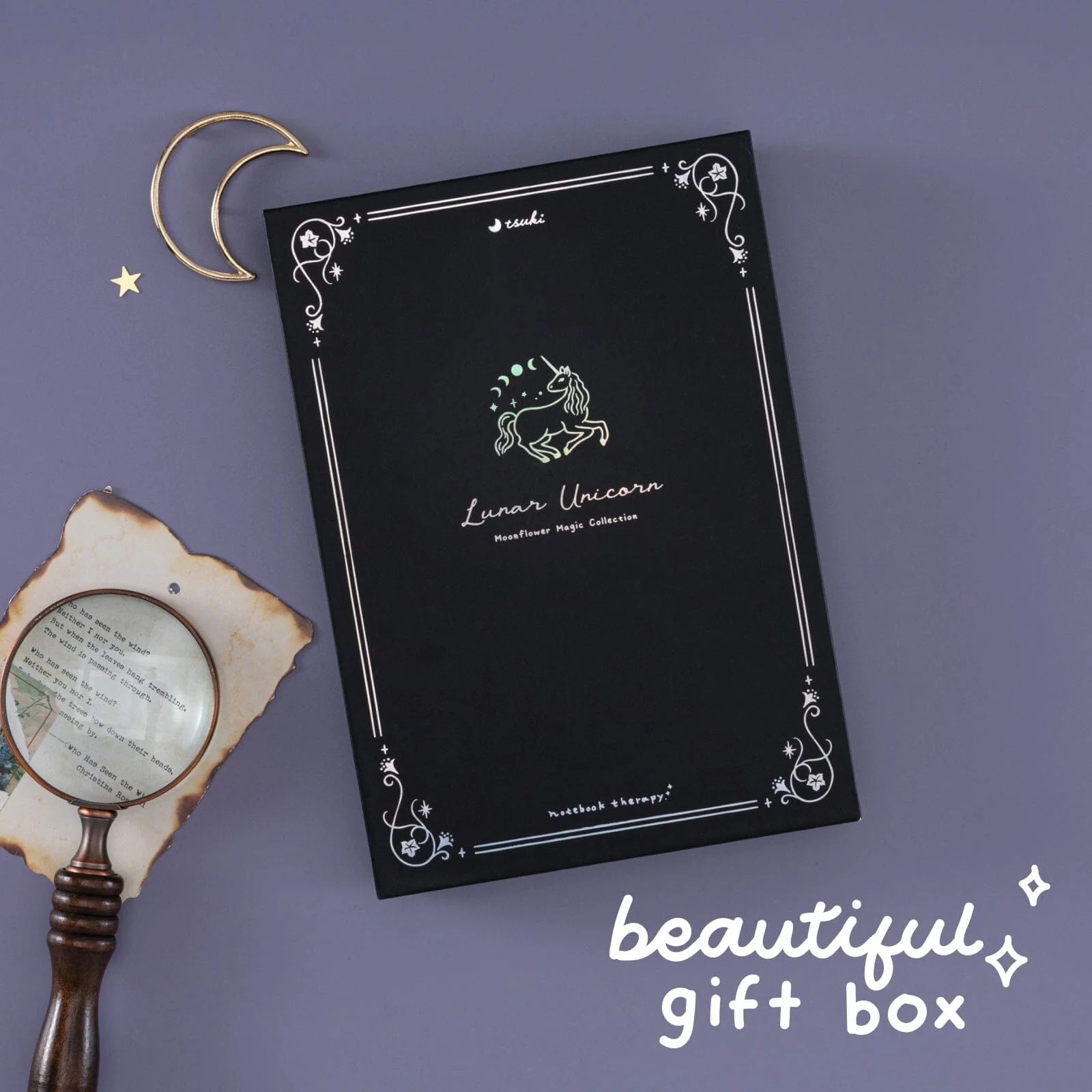 Tsuki ‘Lunar Unicorn’ Limited Edition Black Page Bullet Journal ☾ - Image 11