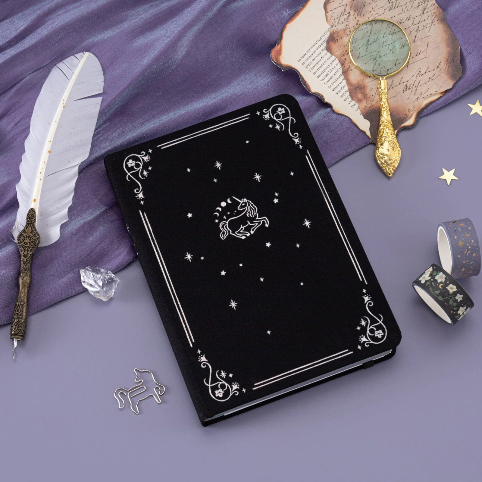Tsuki ‘Lunar Unicorn’ Limited Edition Black Page Bullet Journal ☾ - Image 12