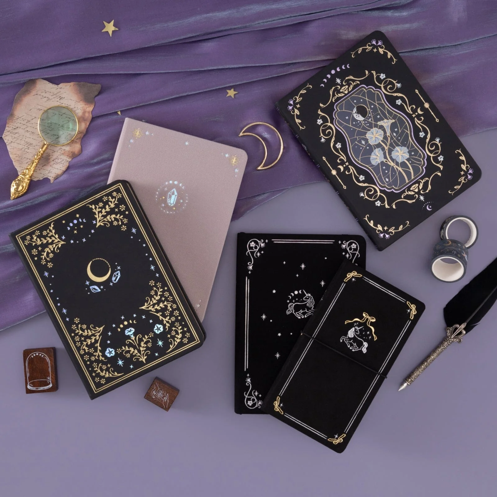 Tsuki ‘Lunar Unicorn’ Limited Edition Black Page Bullet Journal ☾ - Image 13