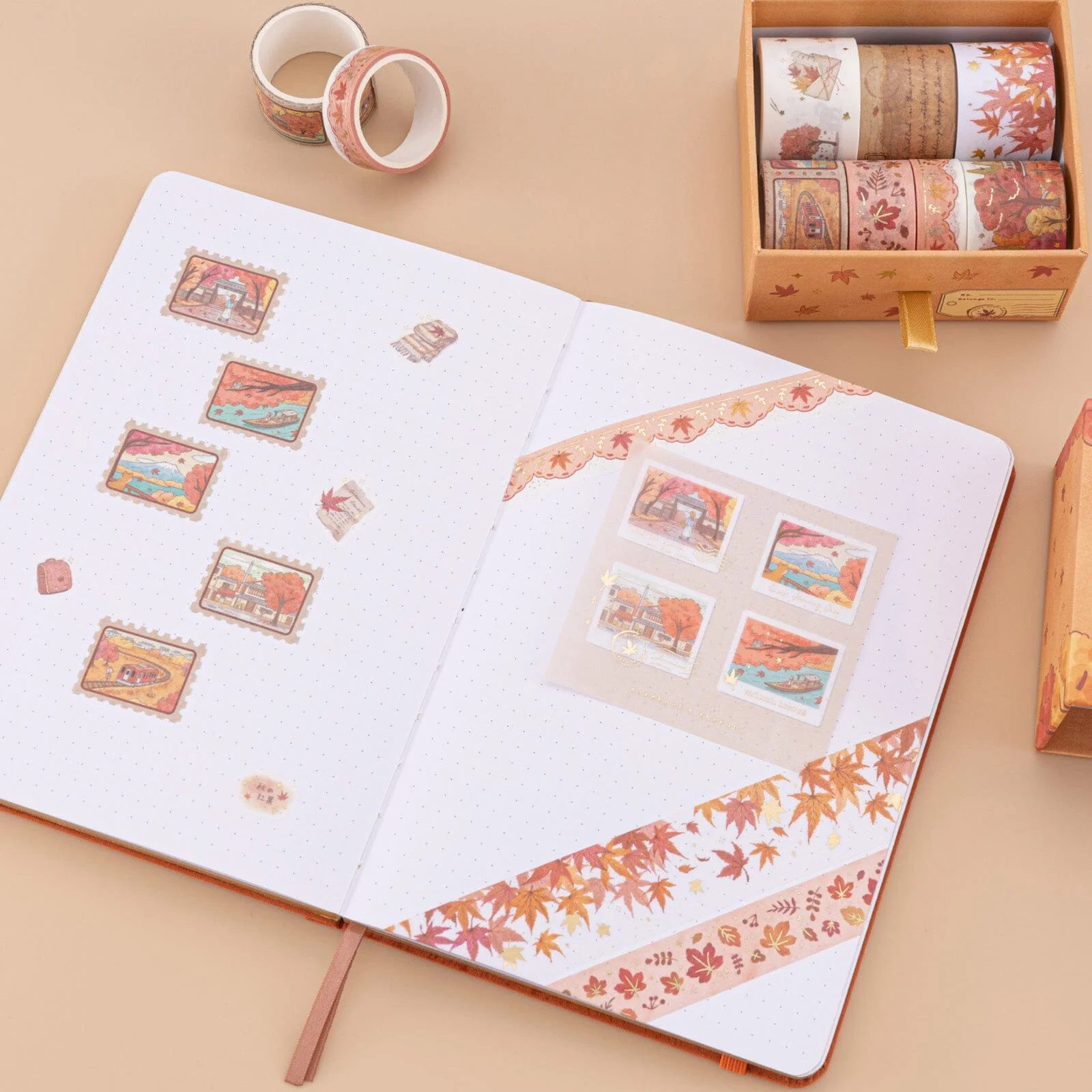 Tsuki ‘Maple Journey’ Washi Tape Set ☾ - Image 3