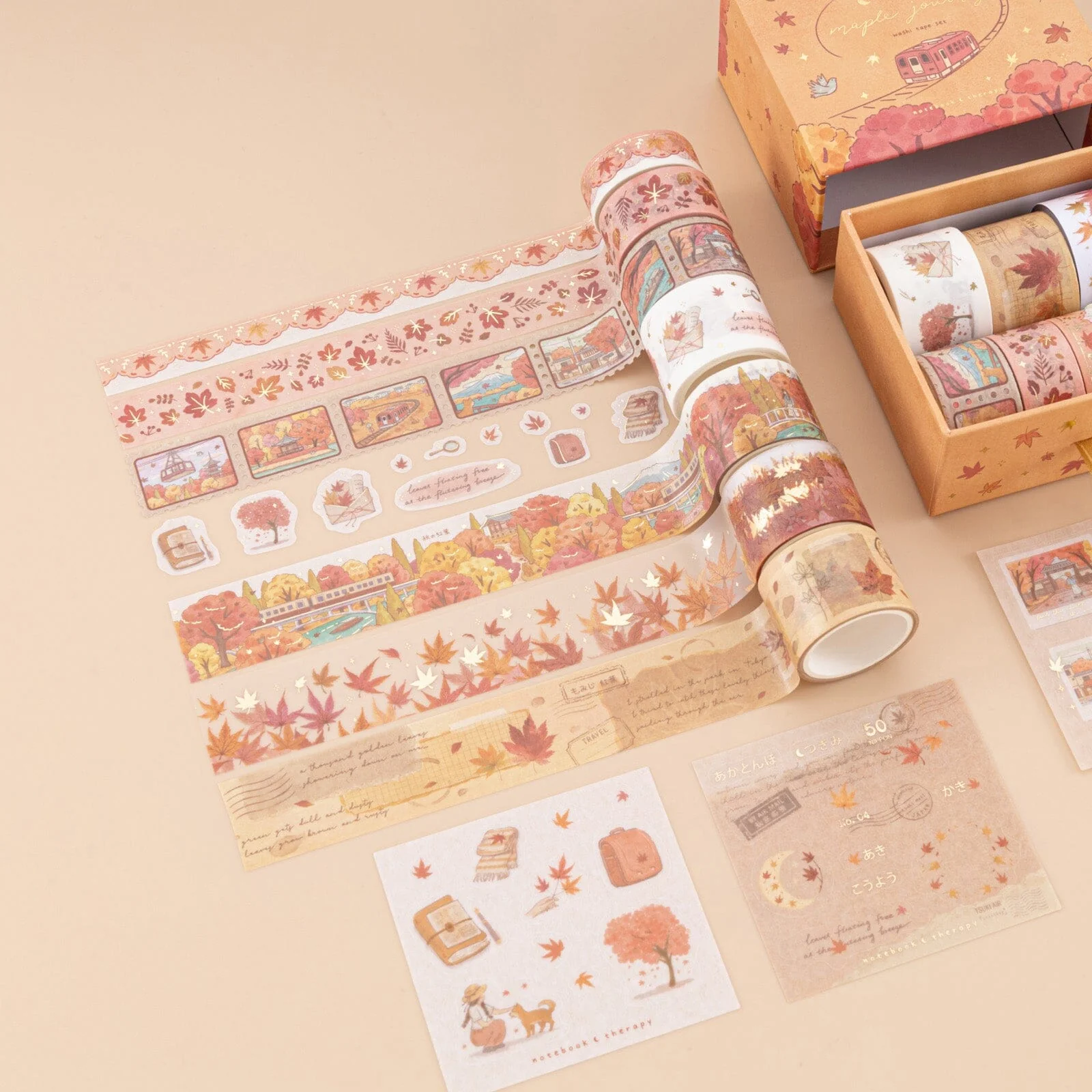 Tsuki ‘Maple Journey’ Washi Tape Set ☾ - Image 5