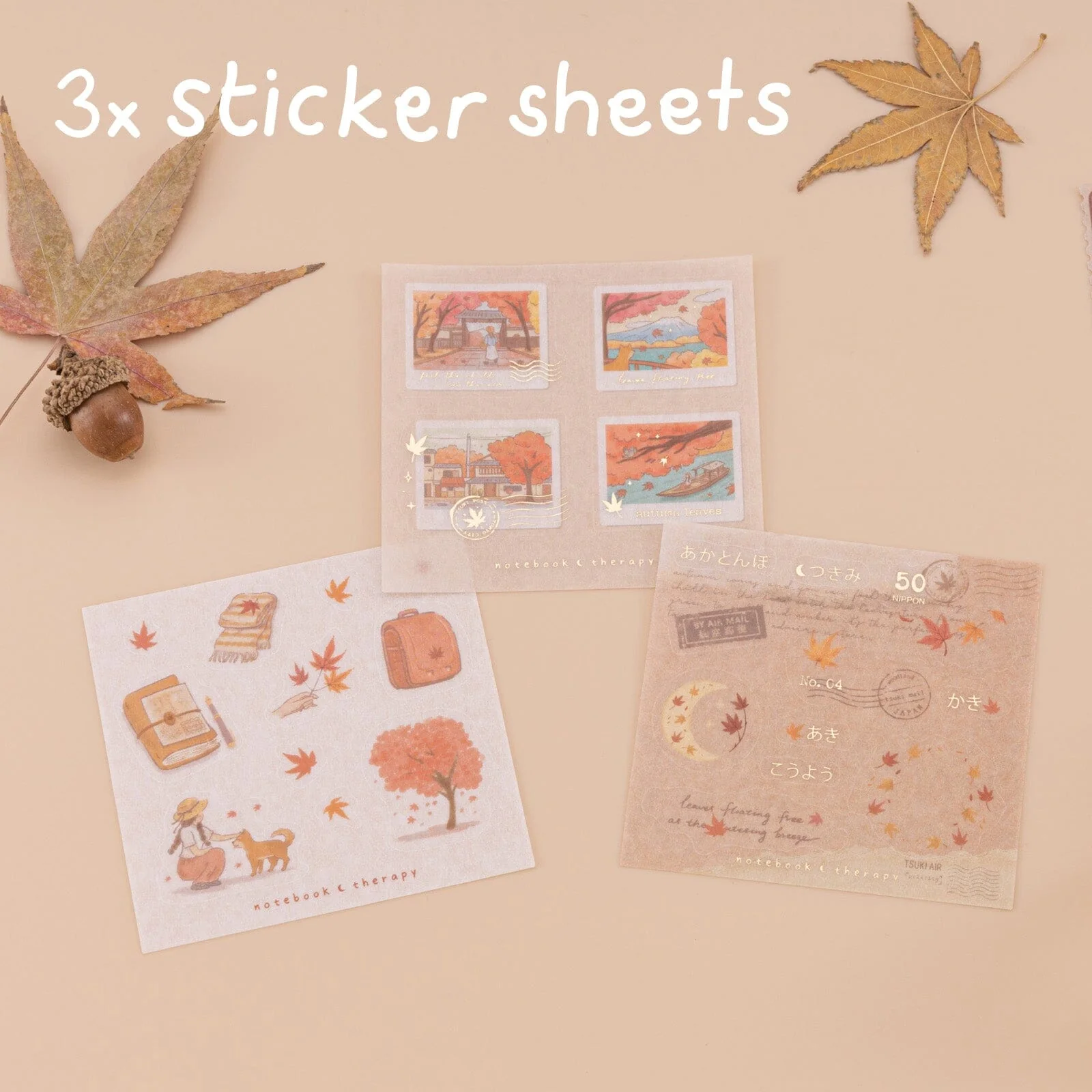 Tsuki ‘Maple Journey’ Washi Tape Set ☾ - Image 6