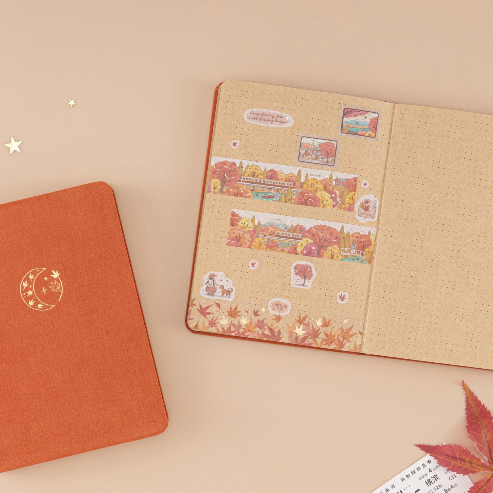 Tsuki ‘Maple Moon’ Kraft Paper Limited Edition Bullet Journal ☾ - Image 3