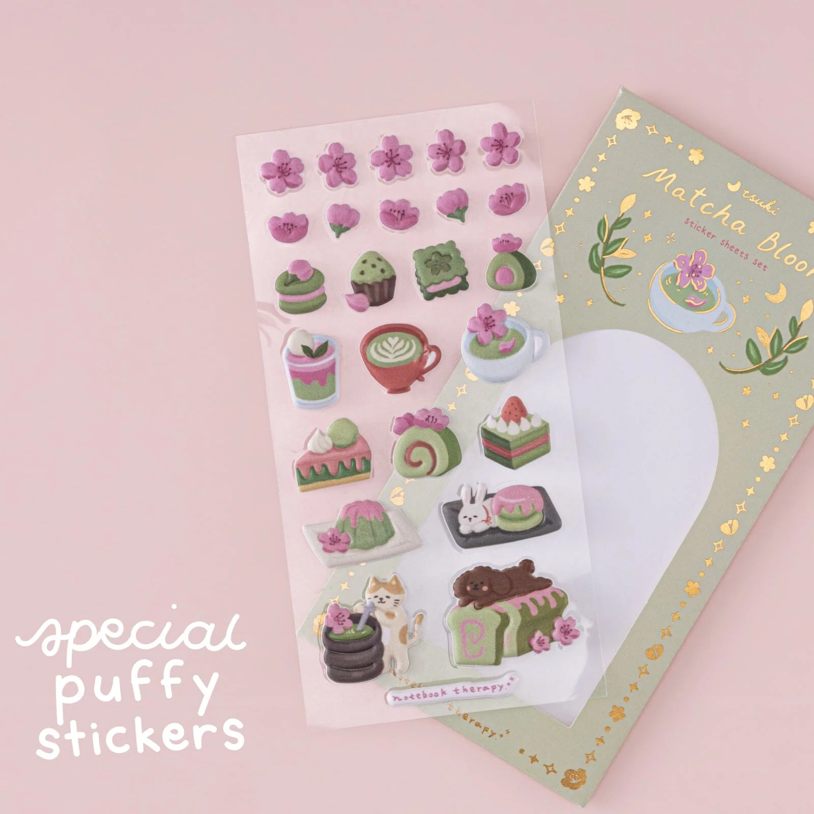 Tsuki ‘Matcha Bloom’ Sticker Set ☾ - Image 3