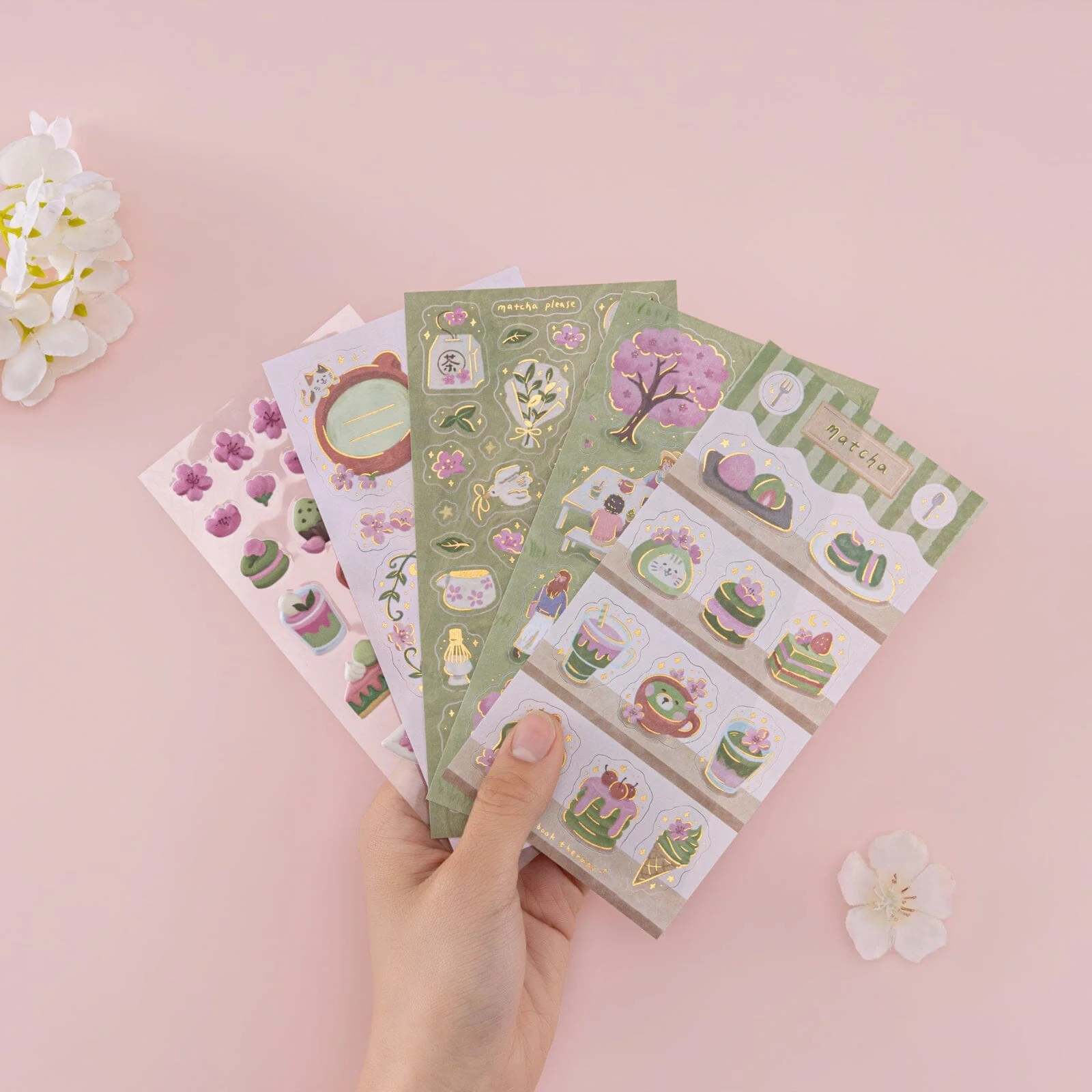 Tsuki ‘Matcha Bloom’ Sticker Set ☾ - Image 7