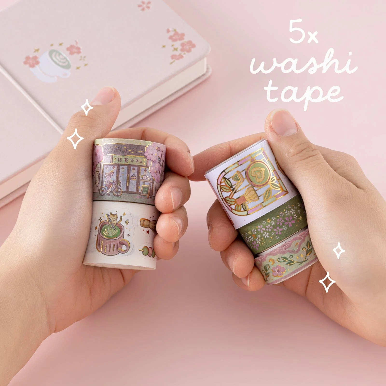 Tsuki ‘Matcha Bloom’ Travel Notebook Gift Set ☾ - Image 5