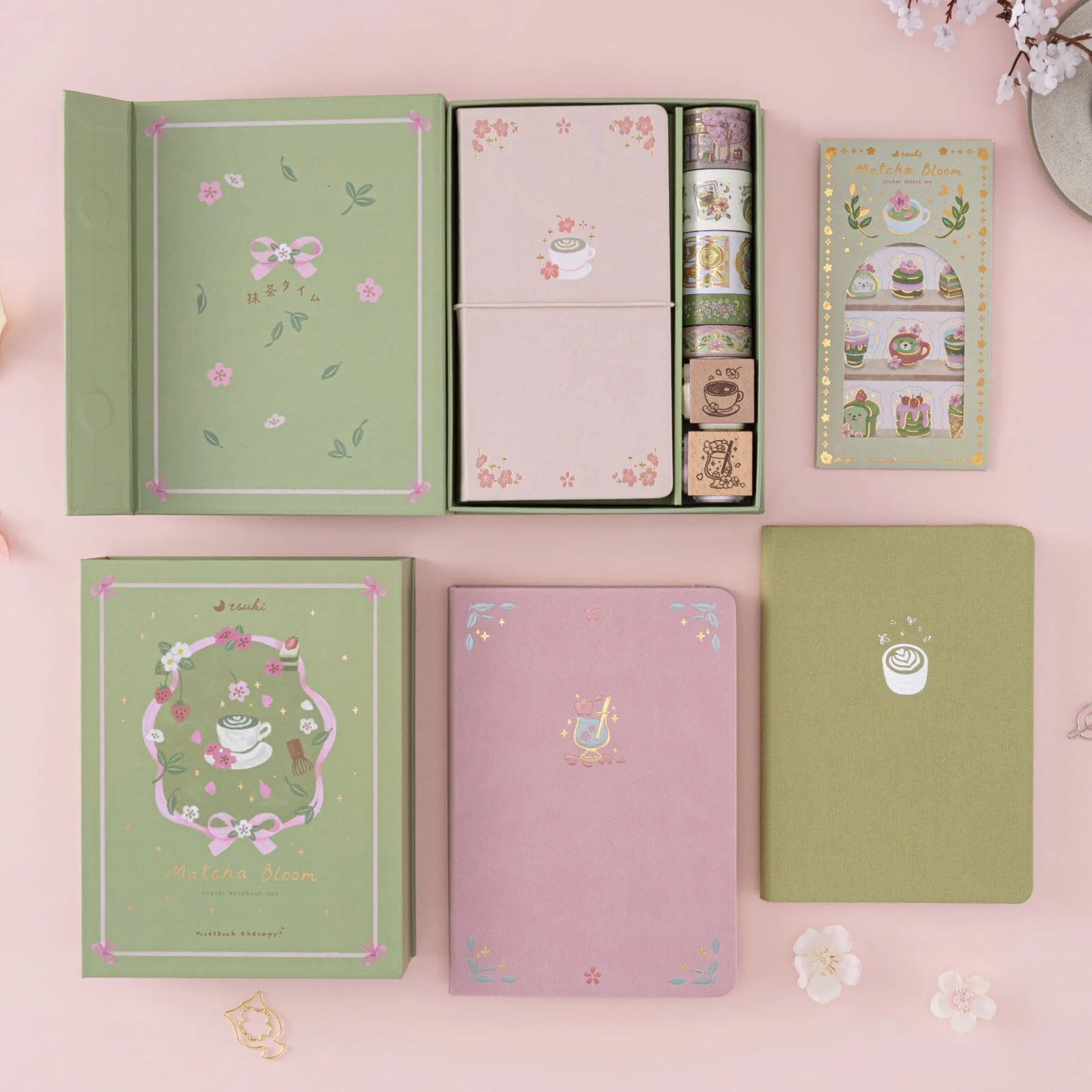 Tsuki ‘Matcha Blossom’ Limited Edition Luxury Bullet Journal ☾ - Image 17