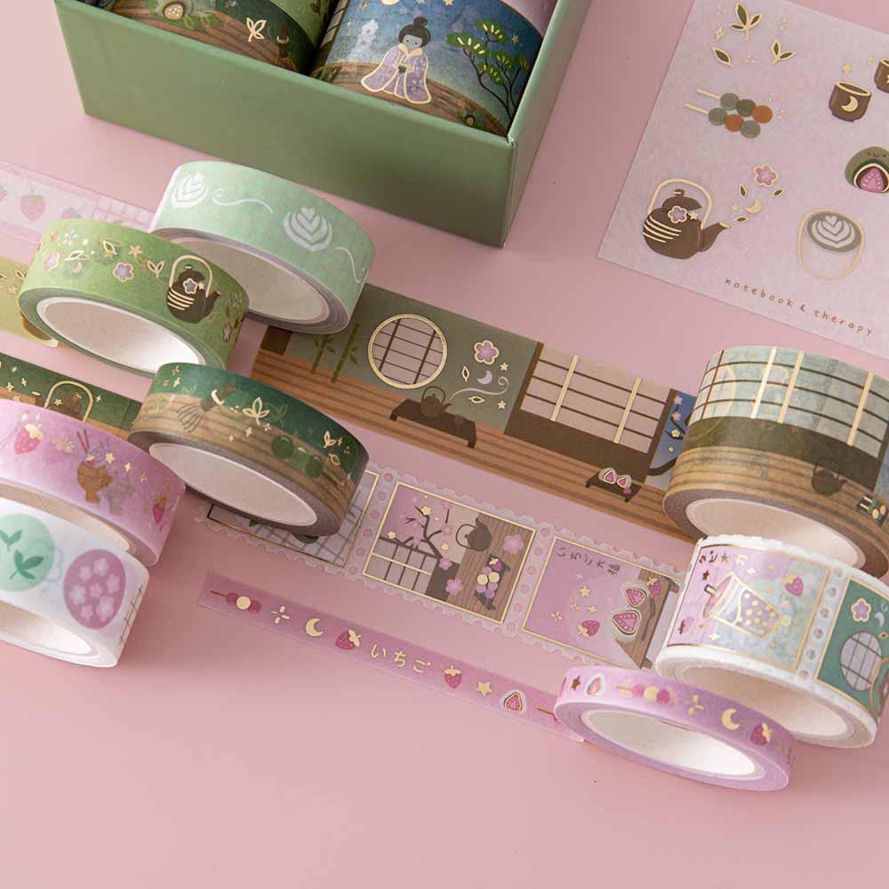 Tsuki ‘Matcha Ichigo’ Washi Tape Set ☾ - Image 11
