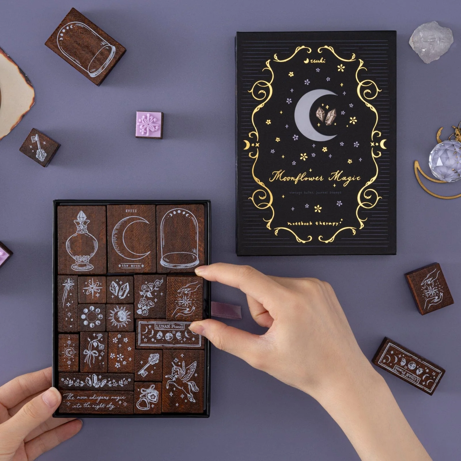 Tsuki ‘Moonflower Magic’ Bullet Journal Stamp Set ☾ - Image 10