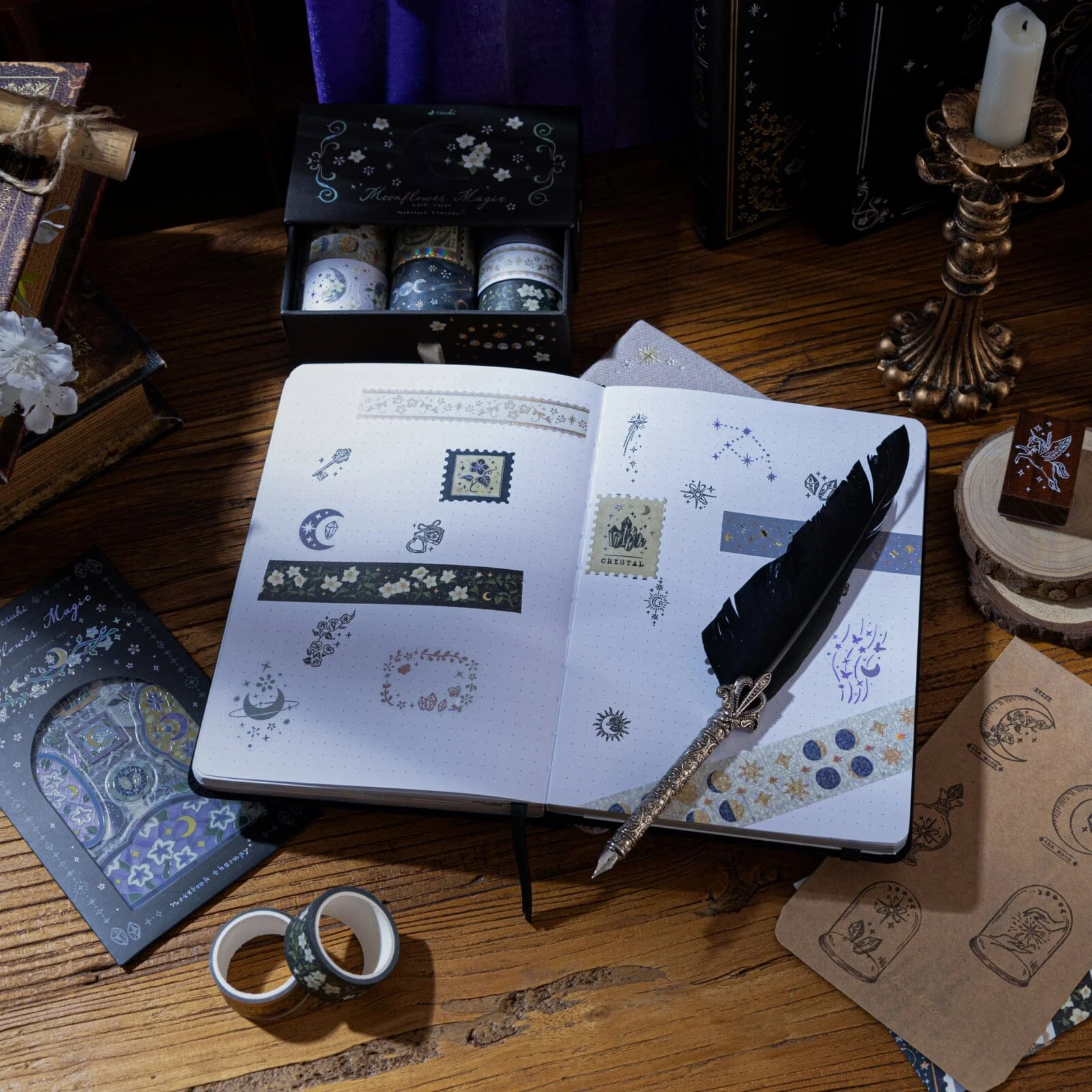 Tsuki ‘Moonflower Magic’ Washi Tape Set ☾ - Image 21