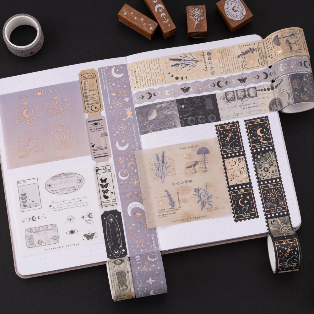 Tsuki ‘Moonlit Alchemy’ Washi Tape Set ☾ - Image 3