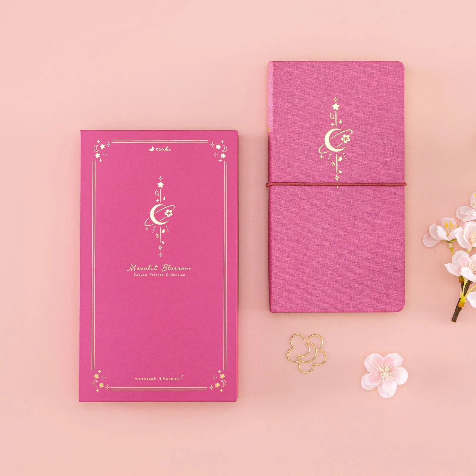 Tsuki ‘Moonlit Blossom’ Luxury Travel Notebook ☾ - Image 11