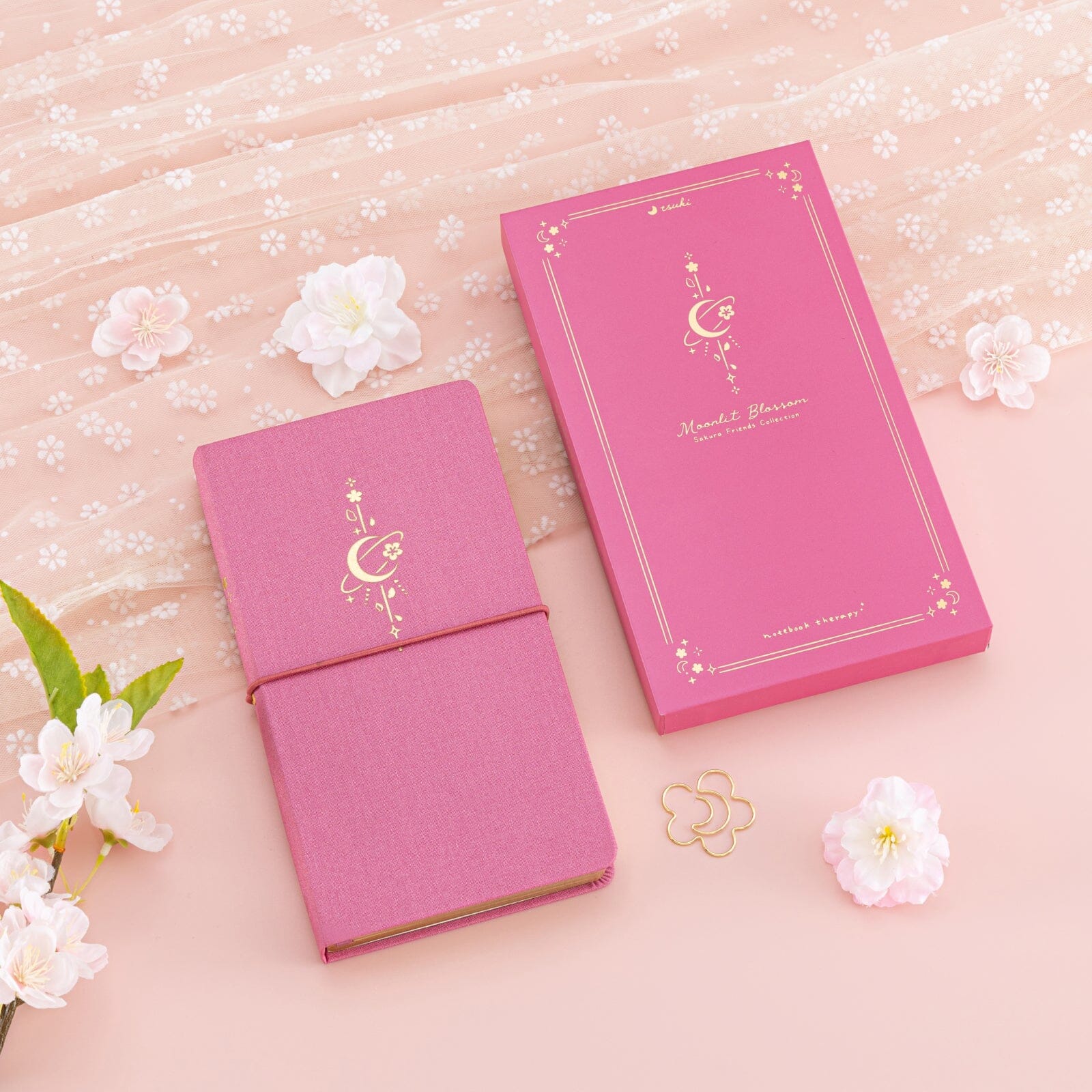 Tsuki ‘Moonlit Blossom’ Luxury Travel Notebook ☾ - Image 12