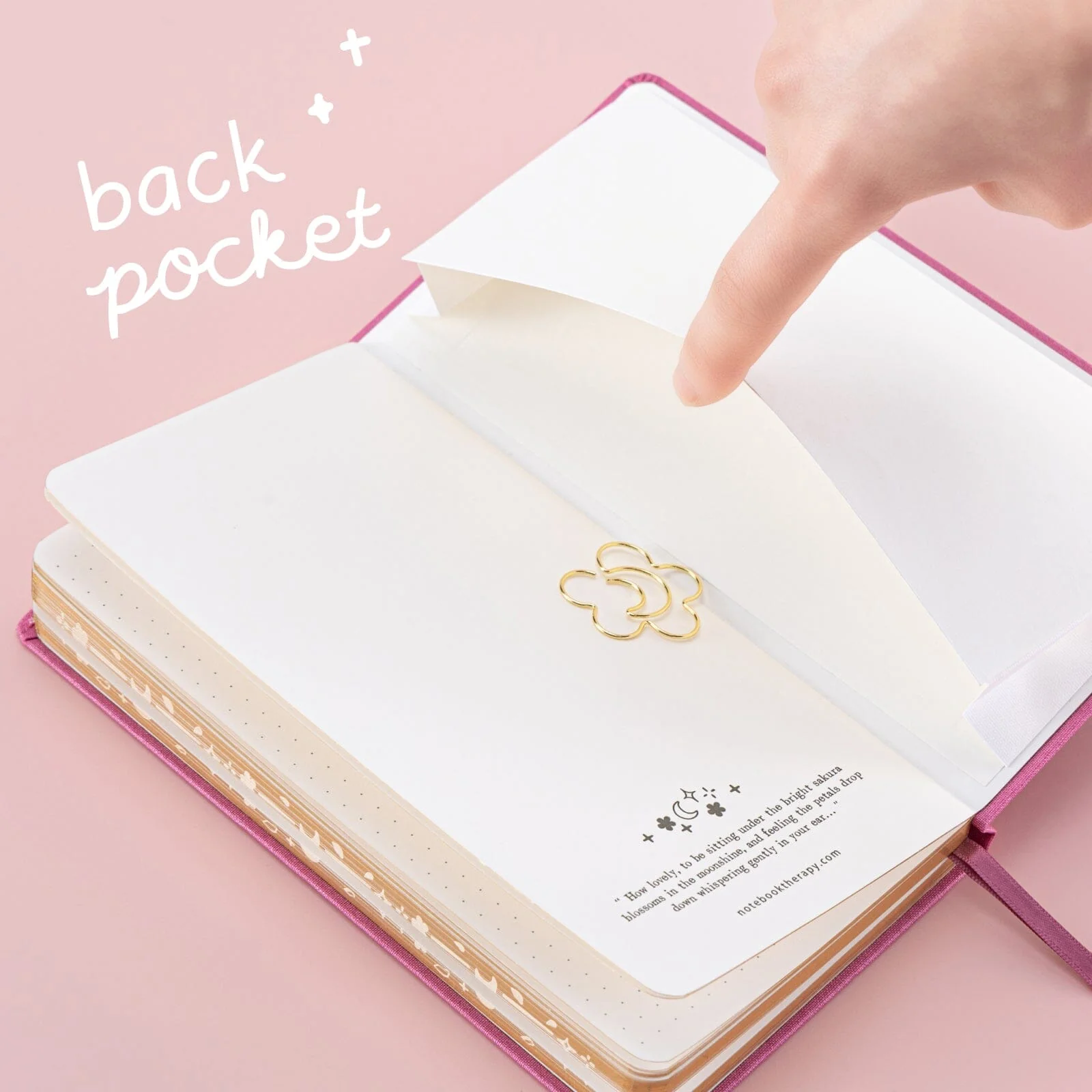 Tsuki ‘Moonlit Blossom’ Luxury Travel Notebook ☾ - Image 7