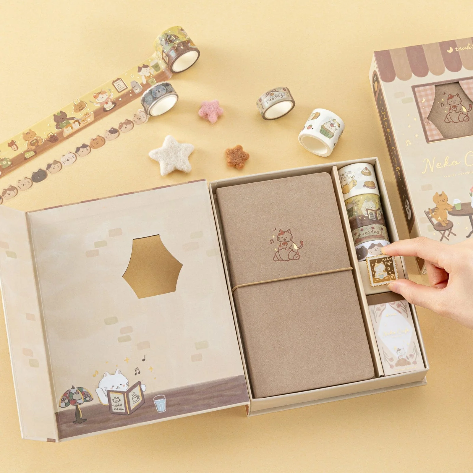 Tsuki ‘Neko Cafe’ Travel Notebook Gift Set ☾ - Image 15