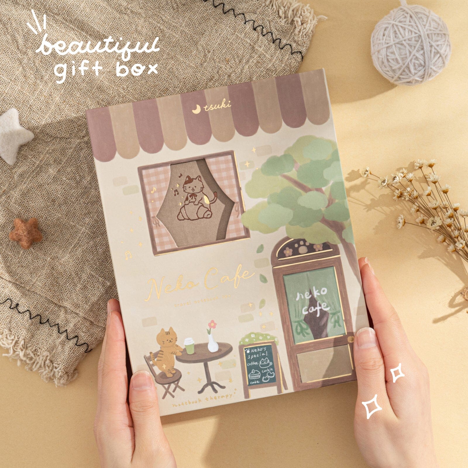 Tsuki ‘Neko Cafe’ Travel Notebook Gift Set ☾ - Image 6