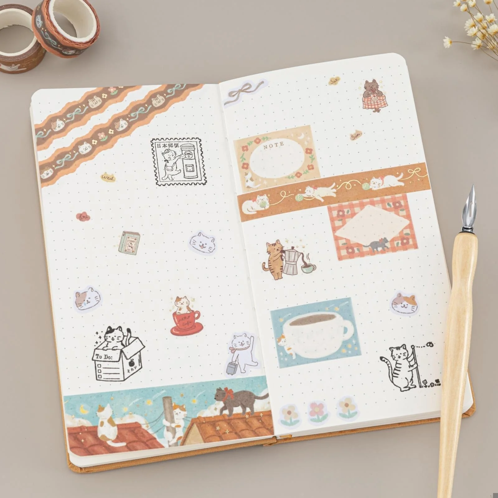 Tsuki ‘Neko Days’ Travel Notebook Gift Set ☾ - Image 6