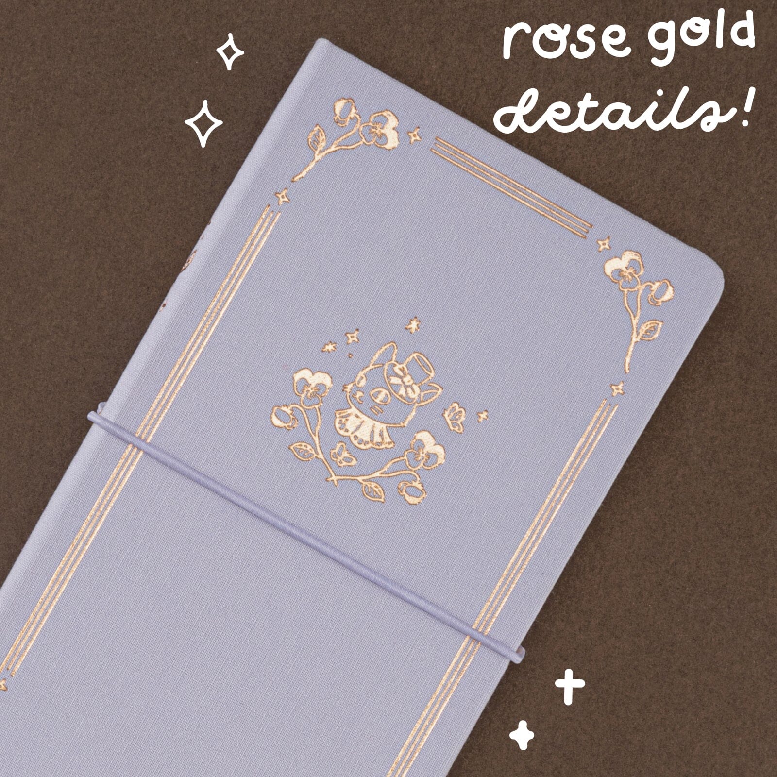 Tsuki ‘Neko Pansy’ Limited Edition Luxury Travel Notebook ☾ - Image 11