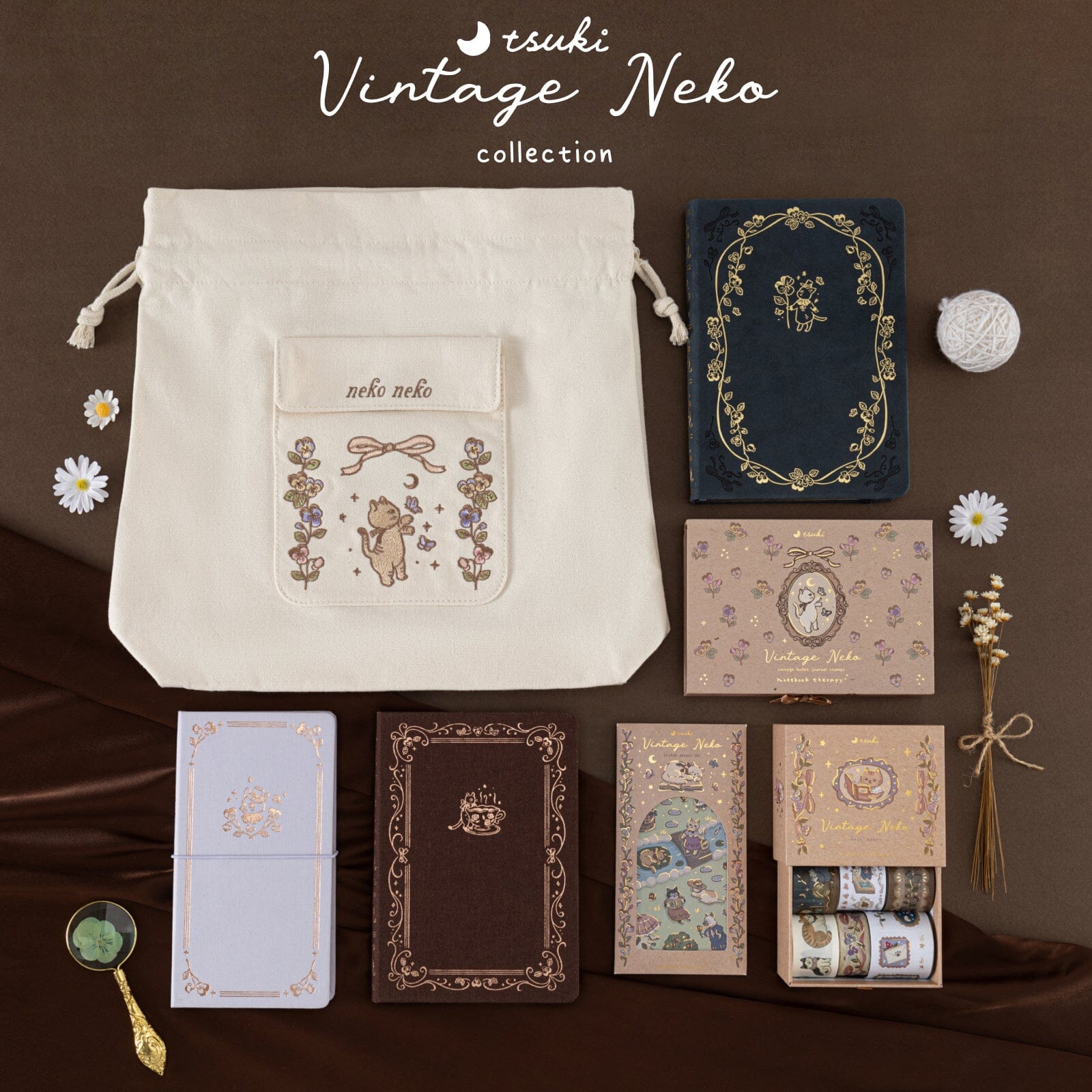 Tsuki ‘Neko Pansy’ Limited Edition Luxury Travel Notebook ☾ - Image 12