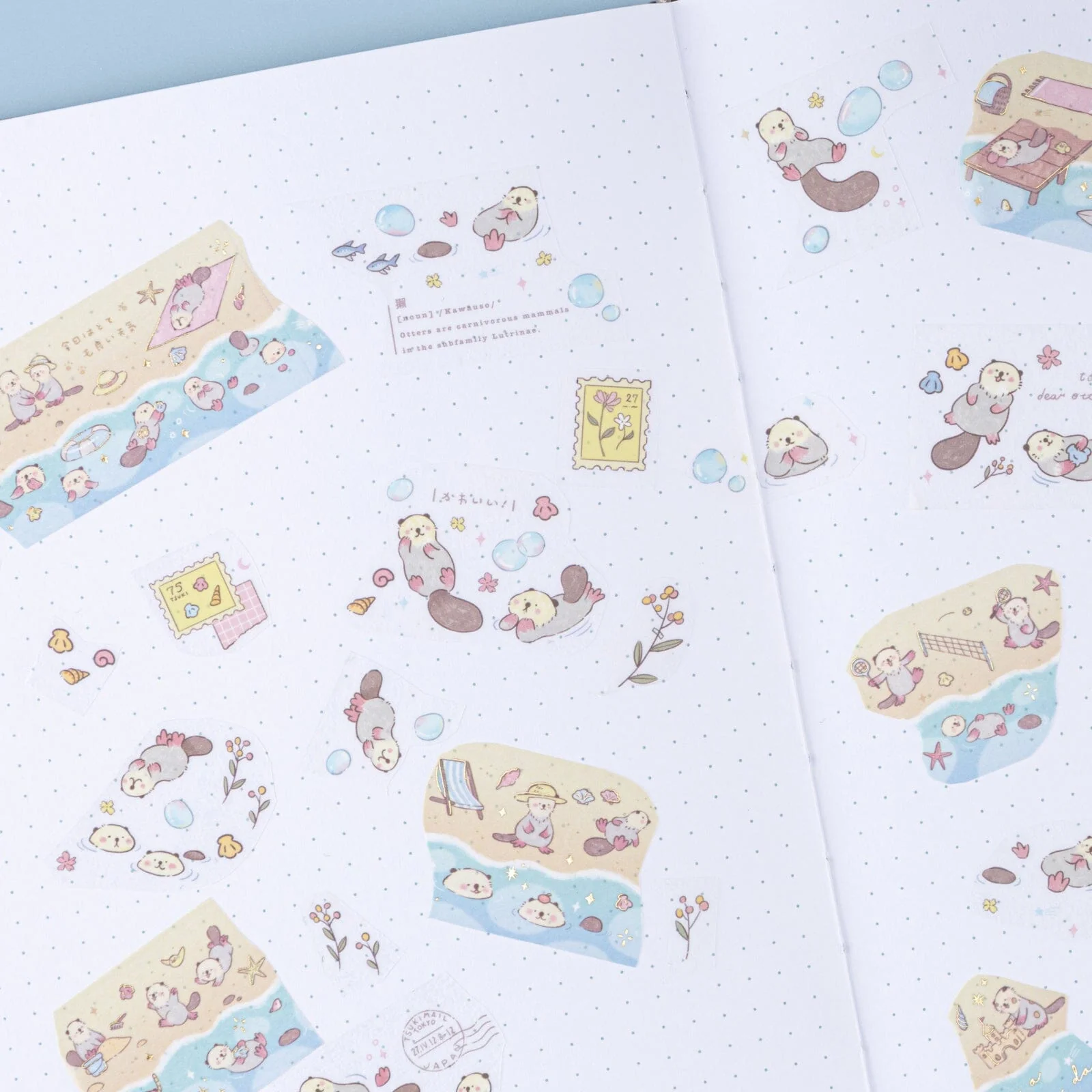 Tsuki ‘Otter Friends’ Washi Tape Set ☾ - Image 11