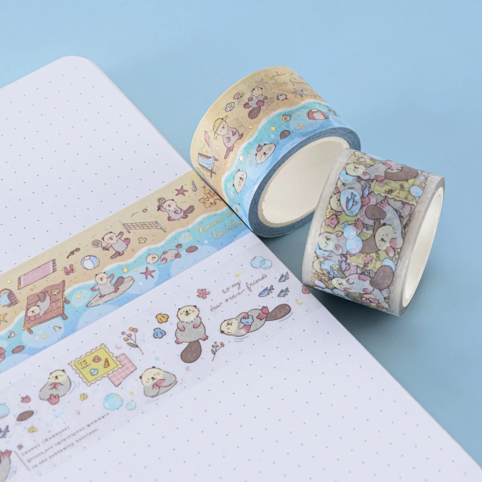 Tsuki ‘Otter Friends’ Washi Tape Set ☾ - Image 8