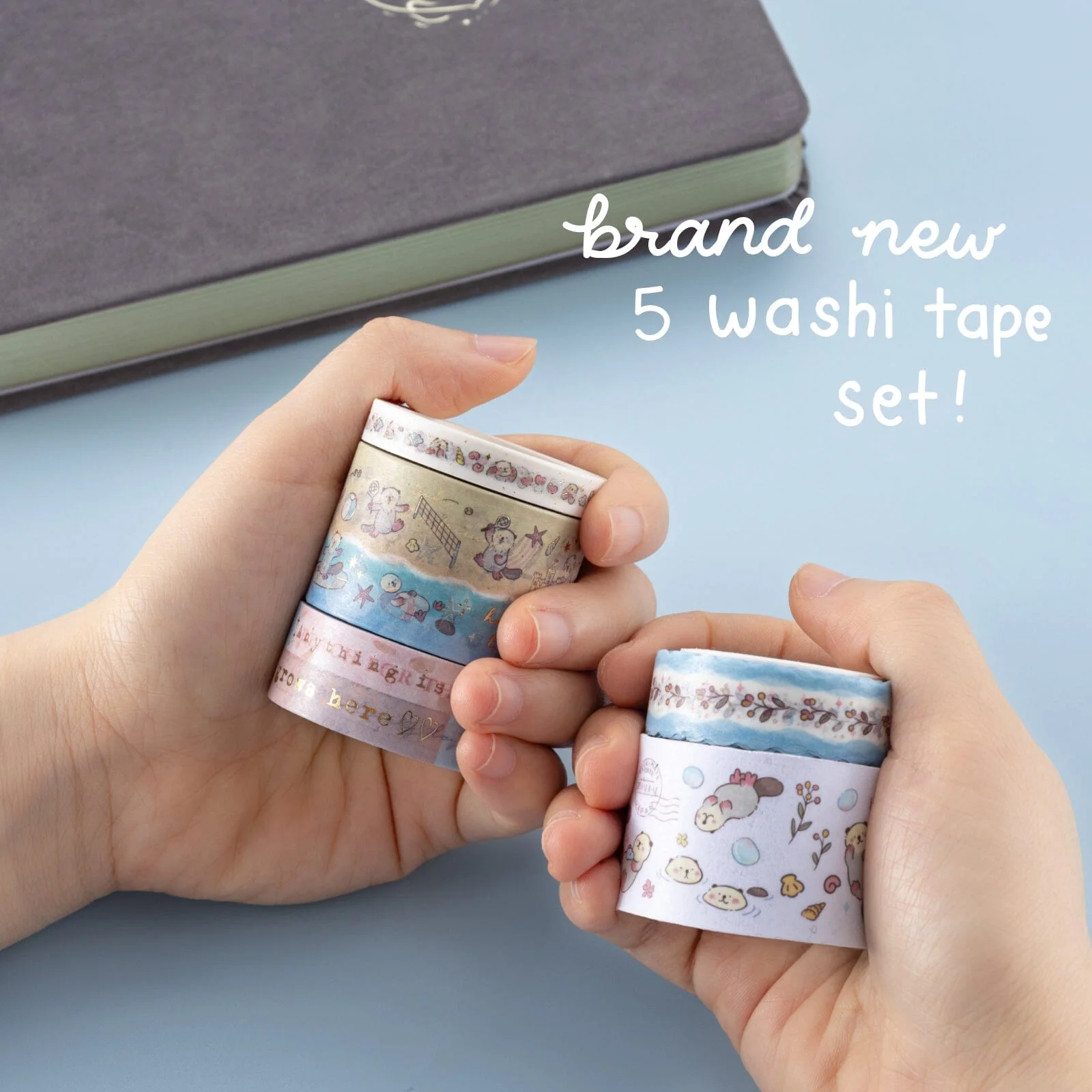 Tsuki ‘Otter Friends’ Washi Tape Set ☾ - Image 9