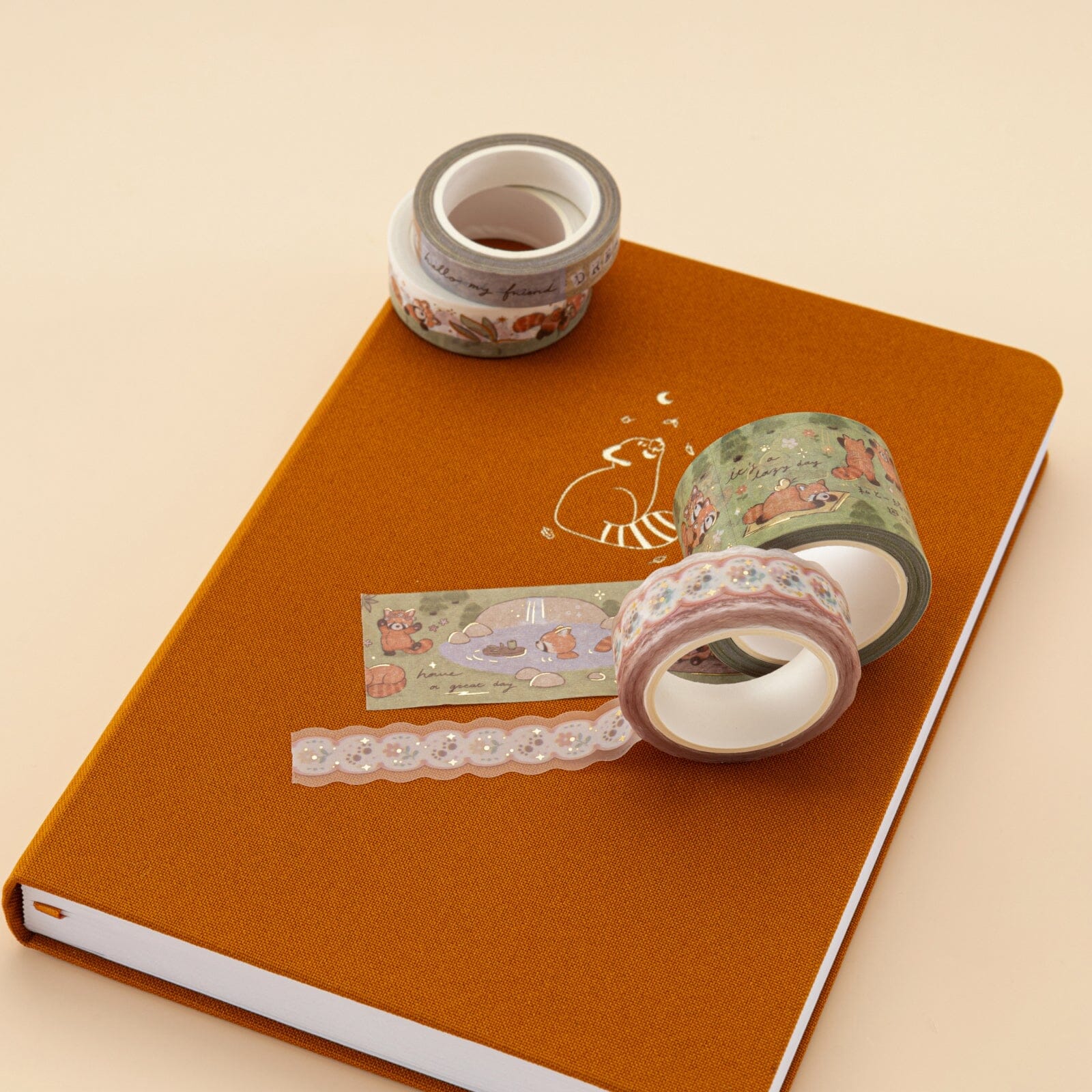 Tsuki ‘Red Panda’ Washi Tape Set ☾ - Image 14