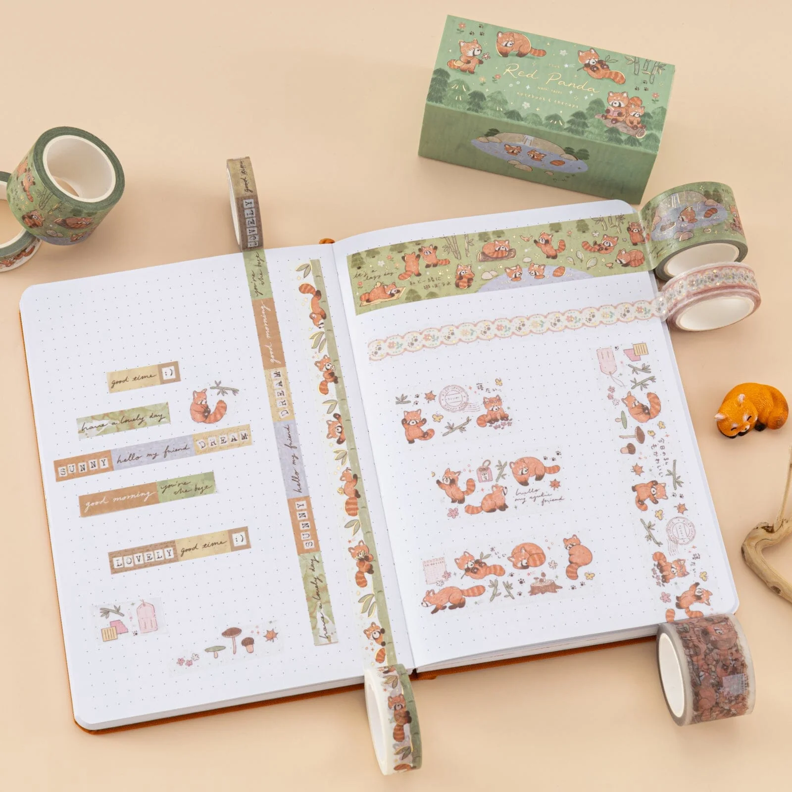 Tsuki ‘Red Panda’ Washi Tape Set ☾ - Image 3