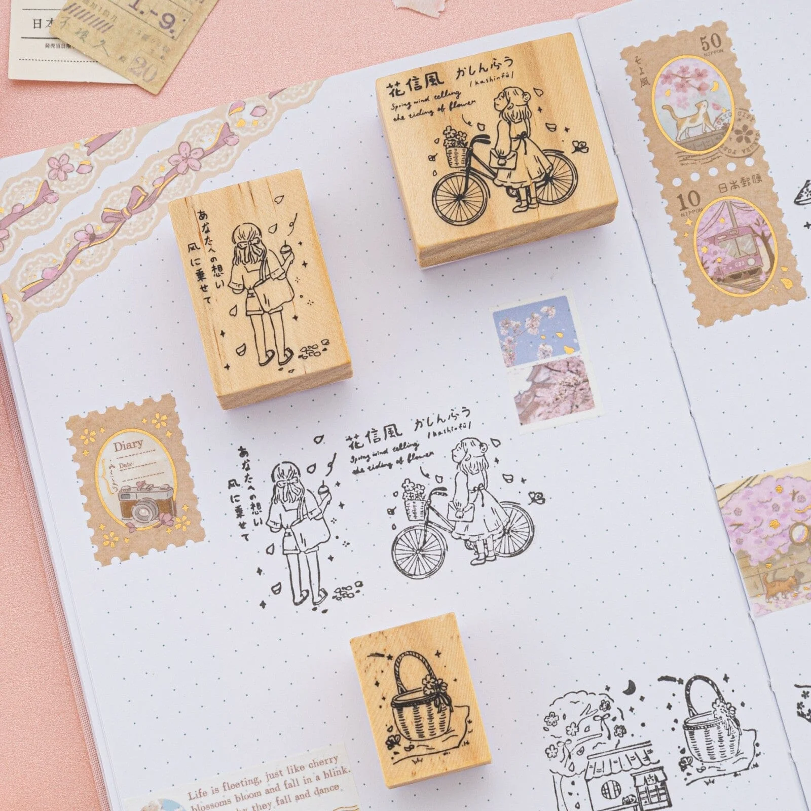 Tsuki ‘Sakura Breeze’ Bullet Journal Stamp Set ☾ - Image 4