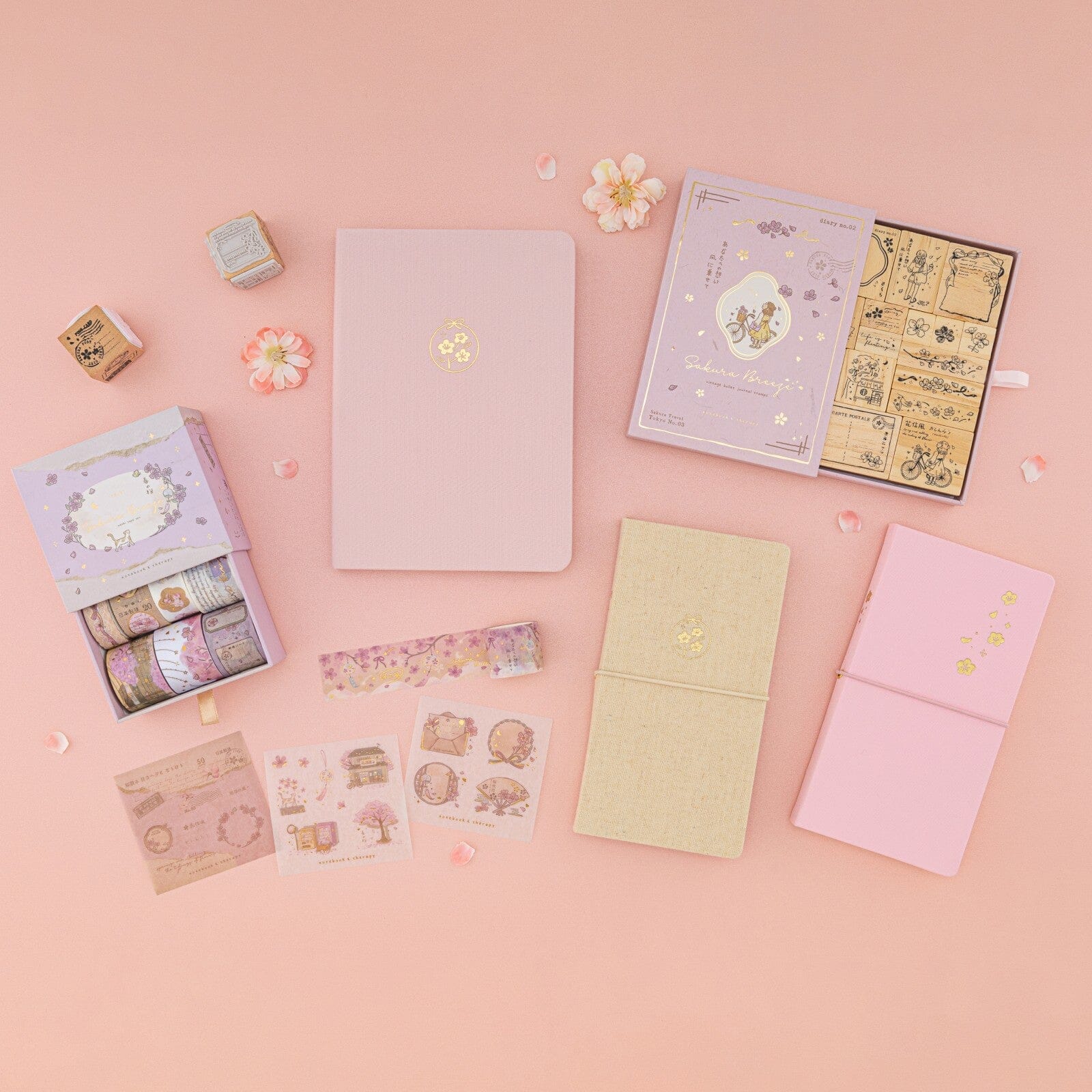 Tsuki ‘Sakura Breeze’ Kraft Paper Travel Notebook ☾ - Image 8