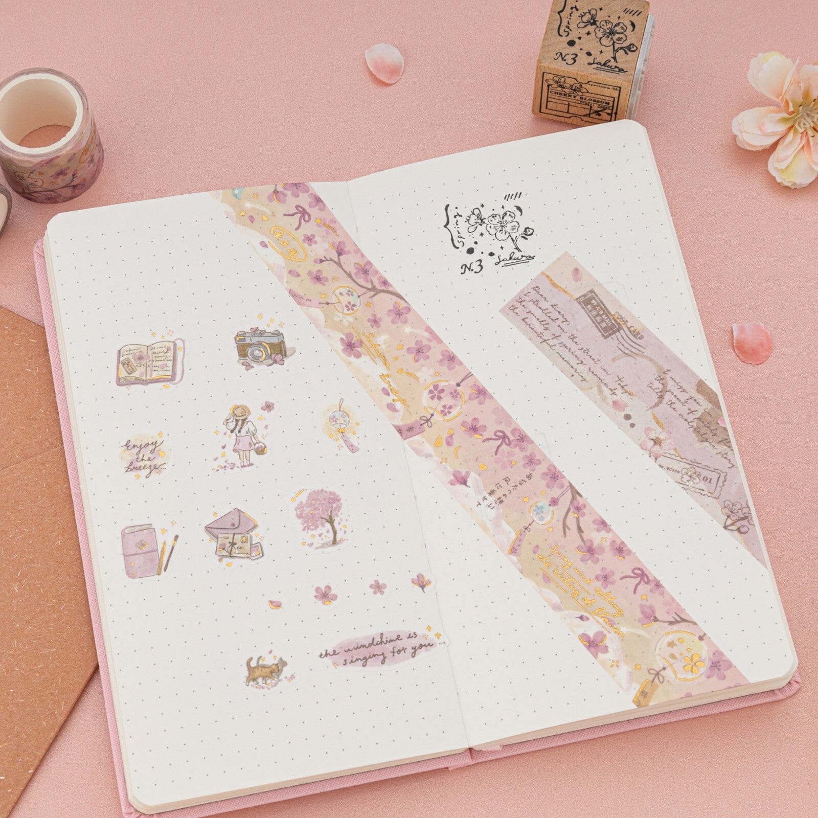 Tsuki ‘Sakura Breeze’ Travel Notebook Gift Set ☾ - Image 12