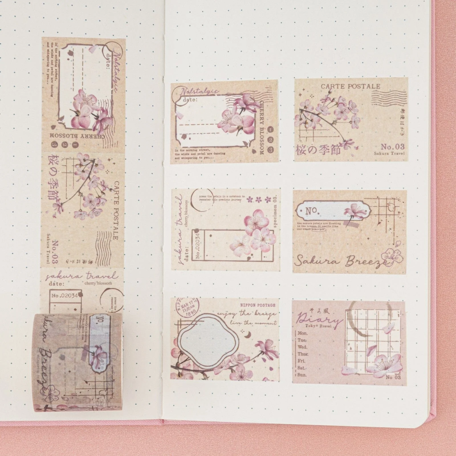 Tsuki ‘Sakura Breeze’ Travel Notebook Gift Set ☾ - Image 13