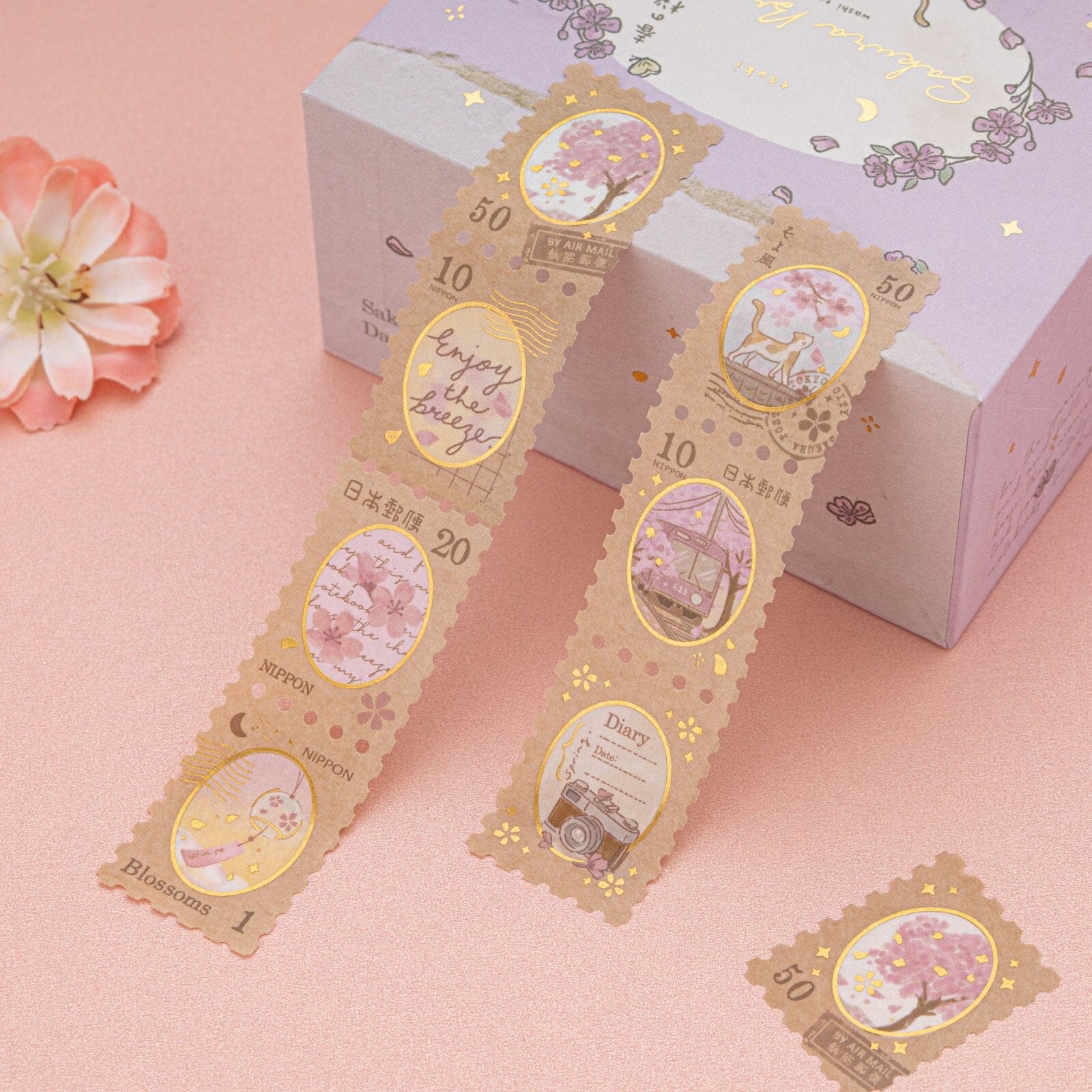Tsuki ‘Sakura Breeze’ Washi Tape Set ☾ - Image 12