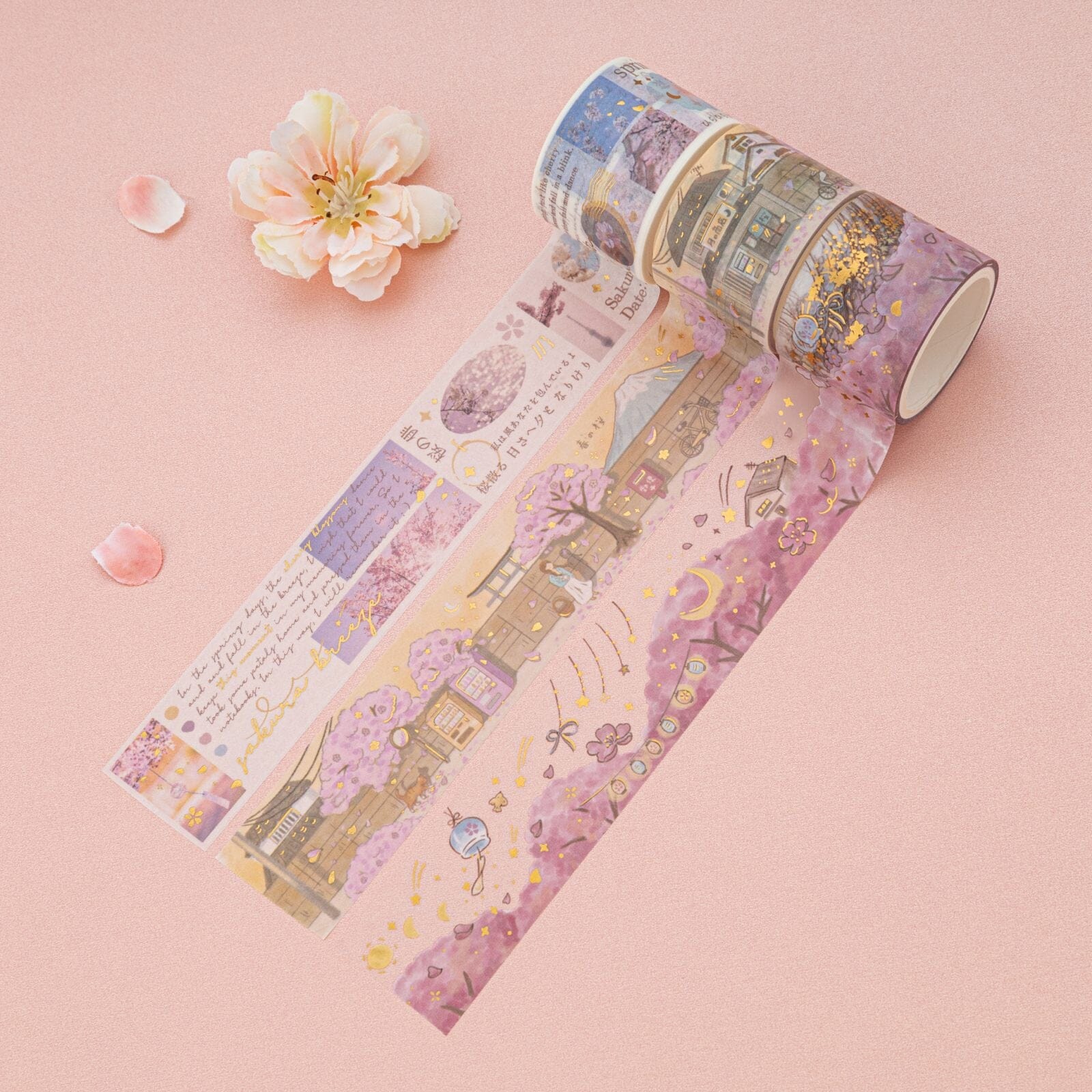 Tsuki ‘Sakura Breeze’ Washi Tape Set ☾ - Image 14