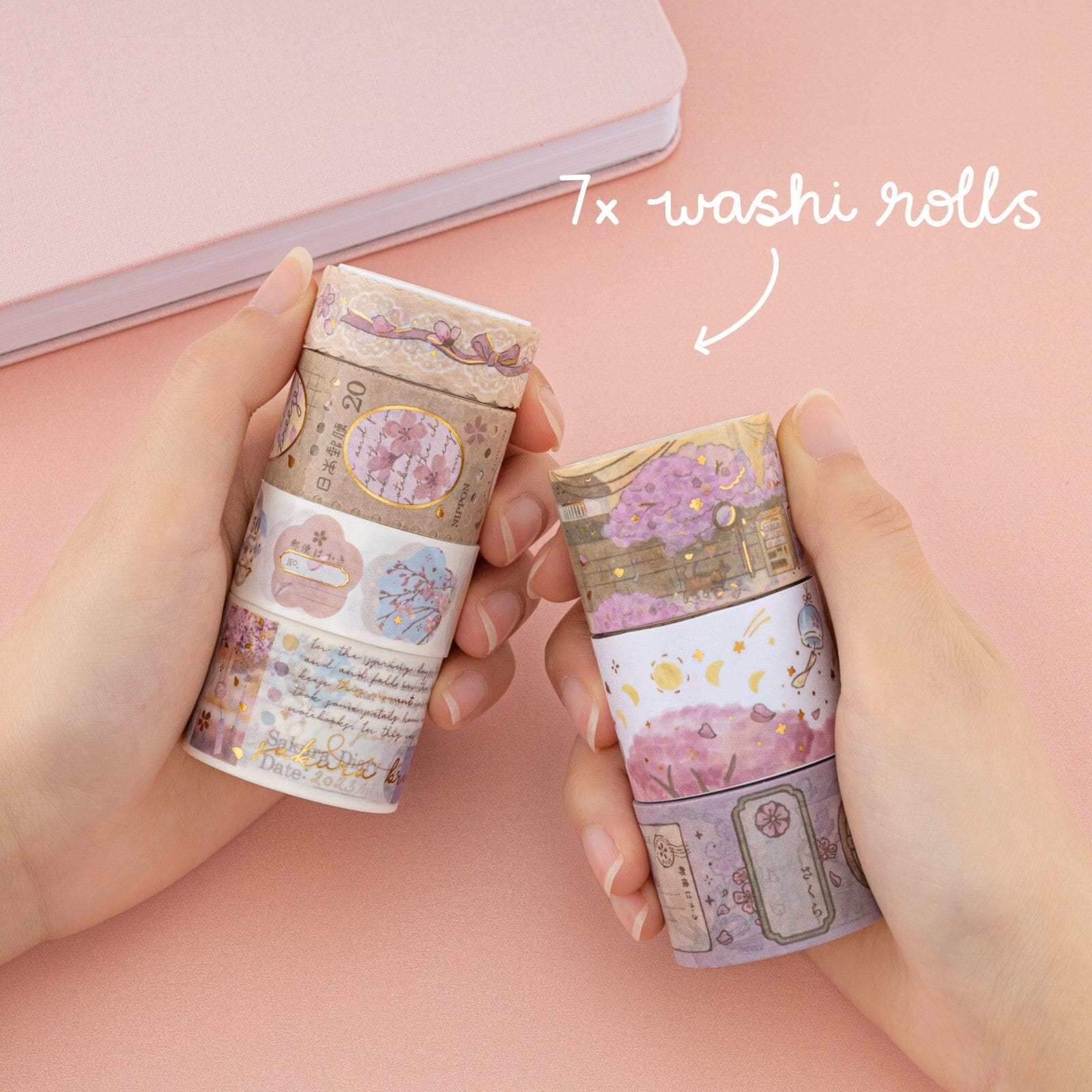 Tsuki ‘Sakura Breeze’ Washi Tape Set ☾ - Image 4