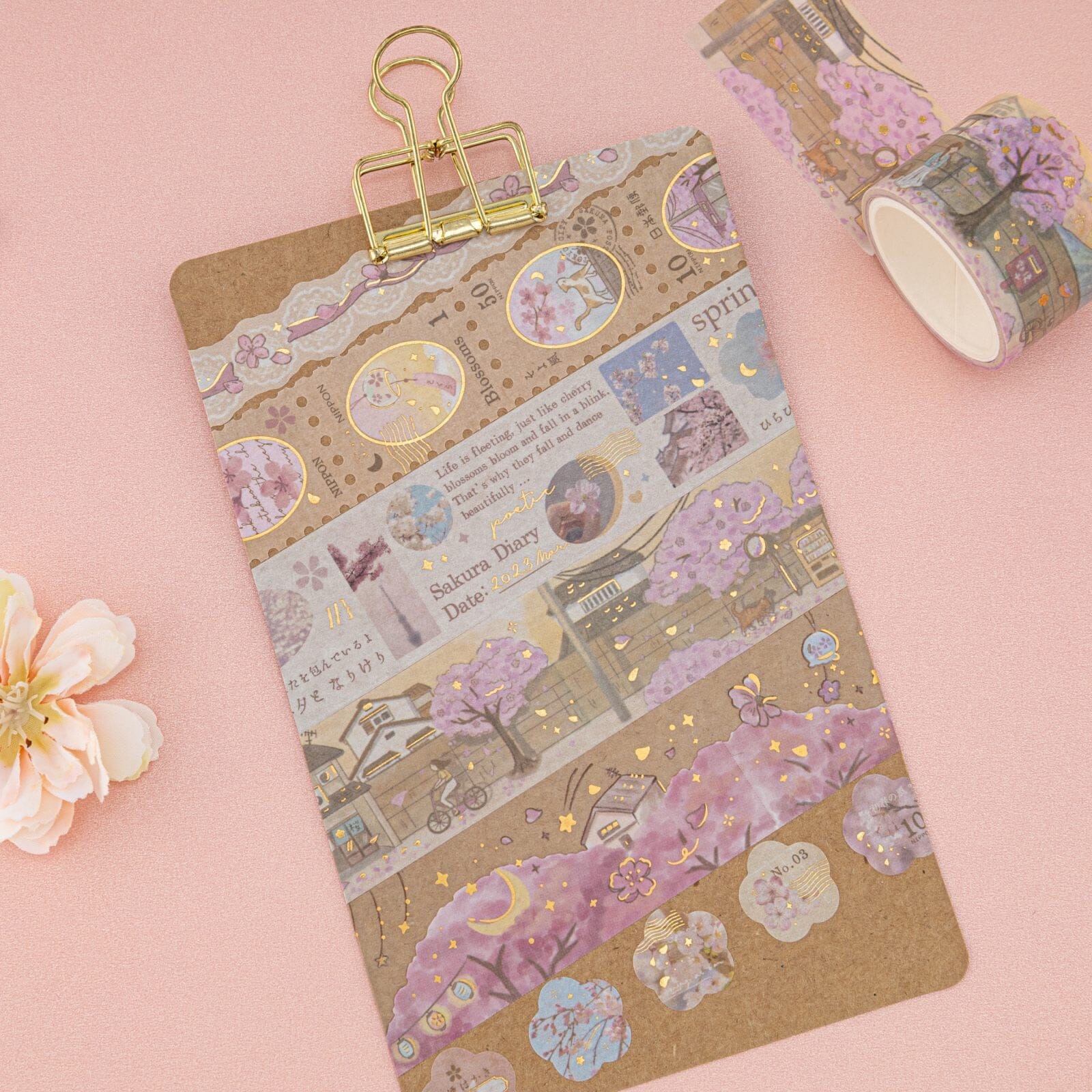 Tsuki ‘Sakura Breeze’ Washi Tape Set ☾ - Image 7