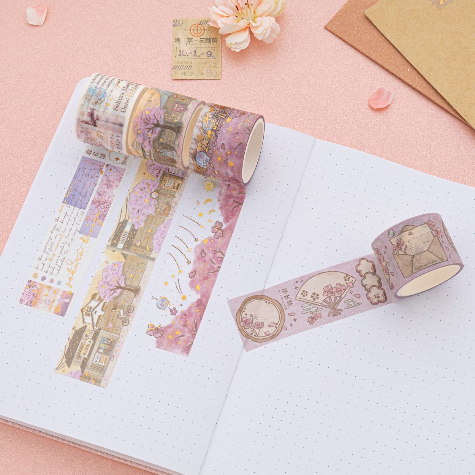 Tsuki ‘Sakura Breeze’ Washi Tape Set ☾ - Image 8