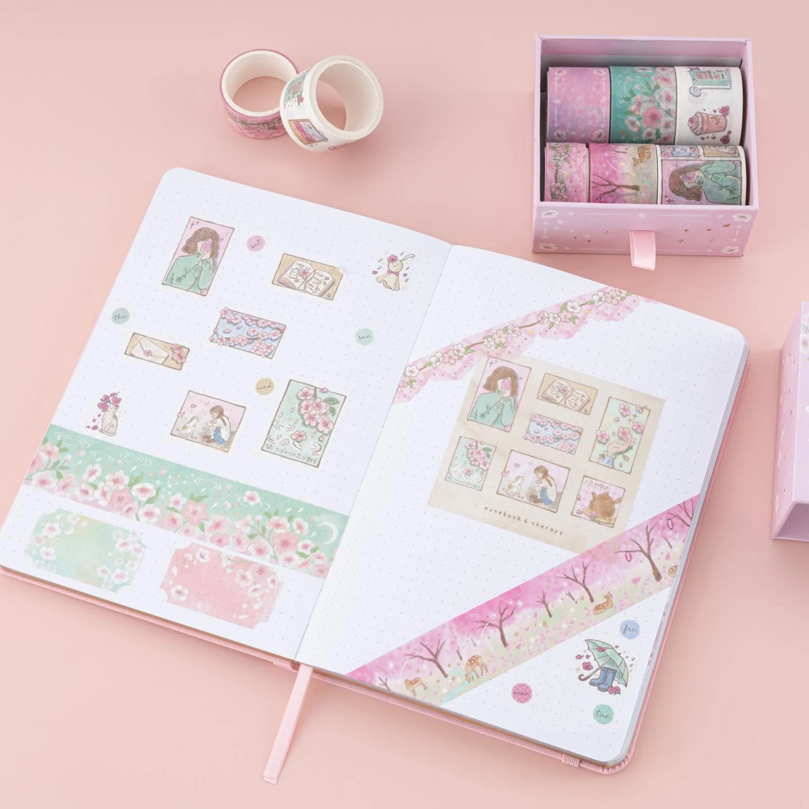 Tsuki ‘Sakura Days’ Washi Tape Set ☾ - Image 3