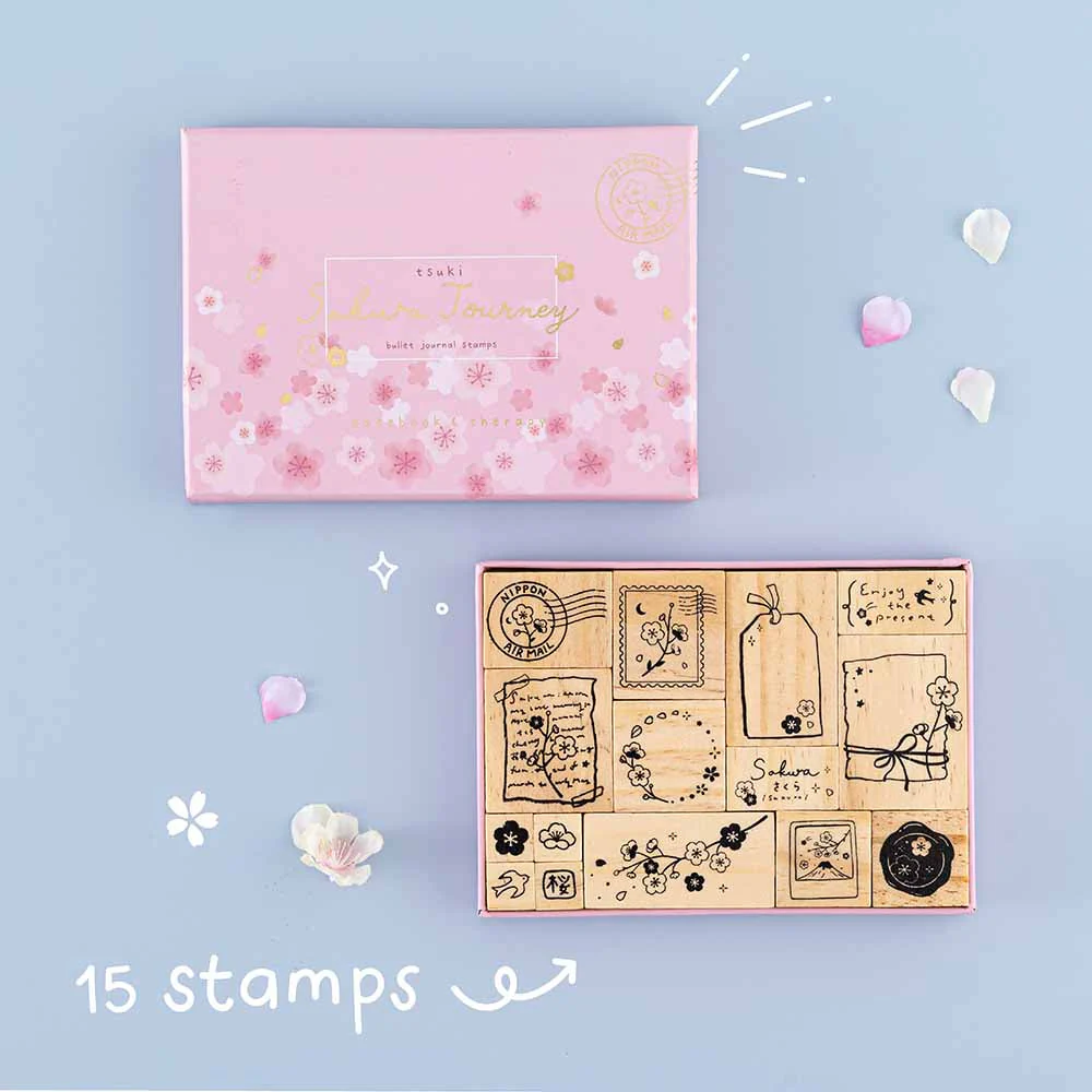 Tsuki ‘Sakura Journey’ Bullet Journal Stamp Set ☾ - Image 2