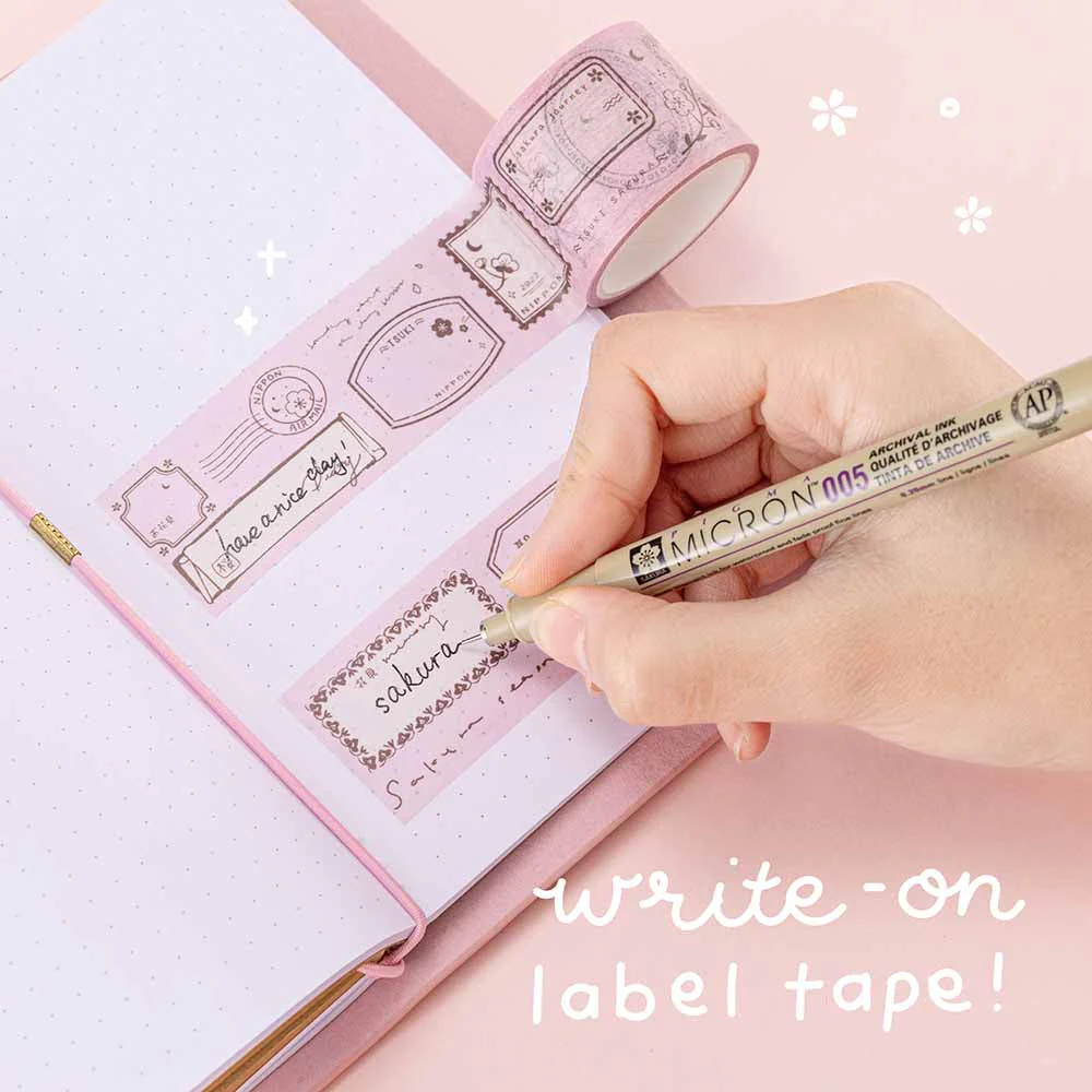 Tsuki ‘Sakura Journey’ Vintage Journal Washi Tape Set ☾ - Image 8