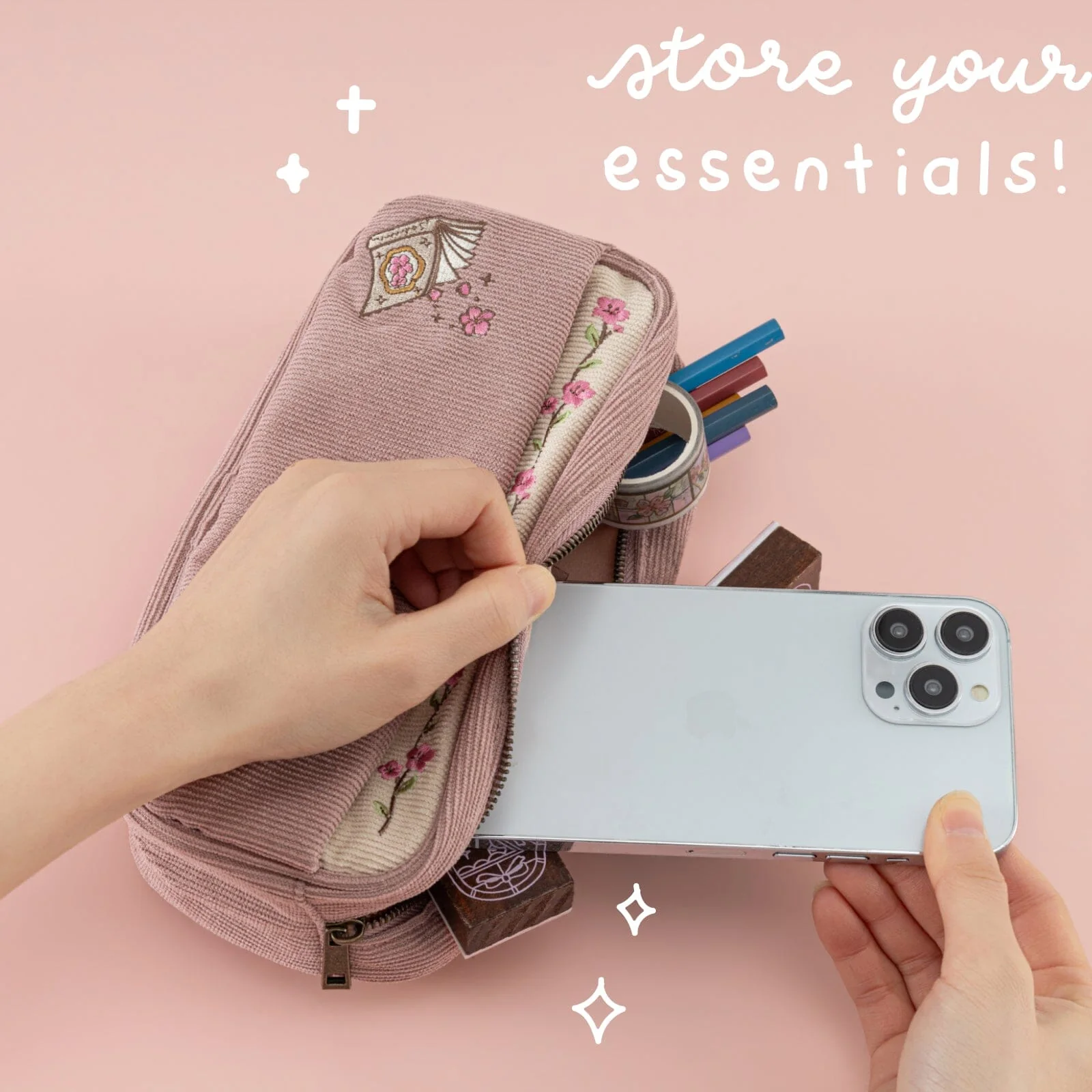Tsuki ‘Sakura Story’ Pen Pouch ☾ - Image 3