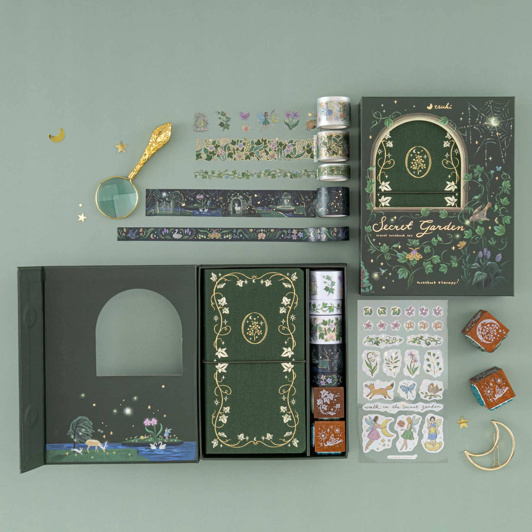 Tsuki ‘Secret Garden’ Travel Notebook Gift Set ☾ - Image 12