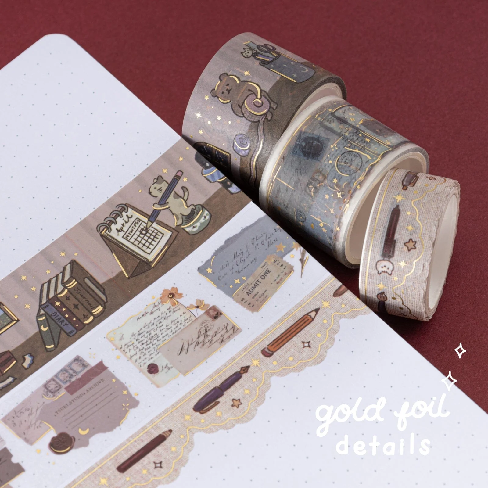 Tsuki ‘Tsuki Studio’ Washi Tape Set ☾ - Image 12