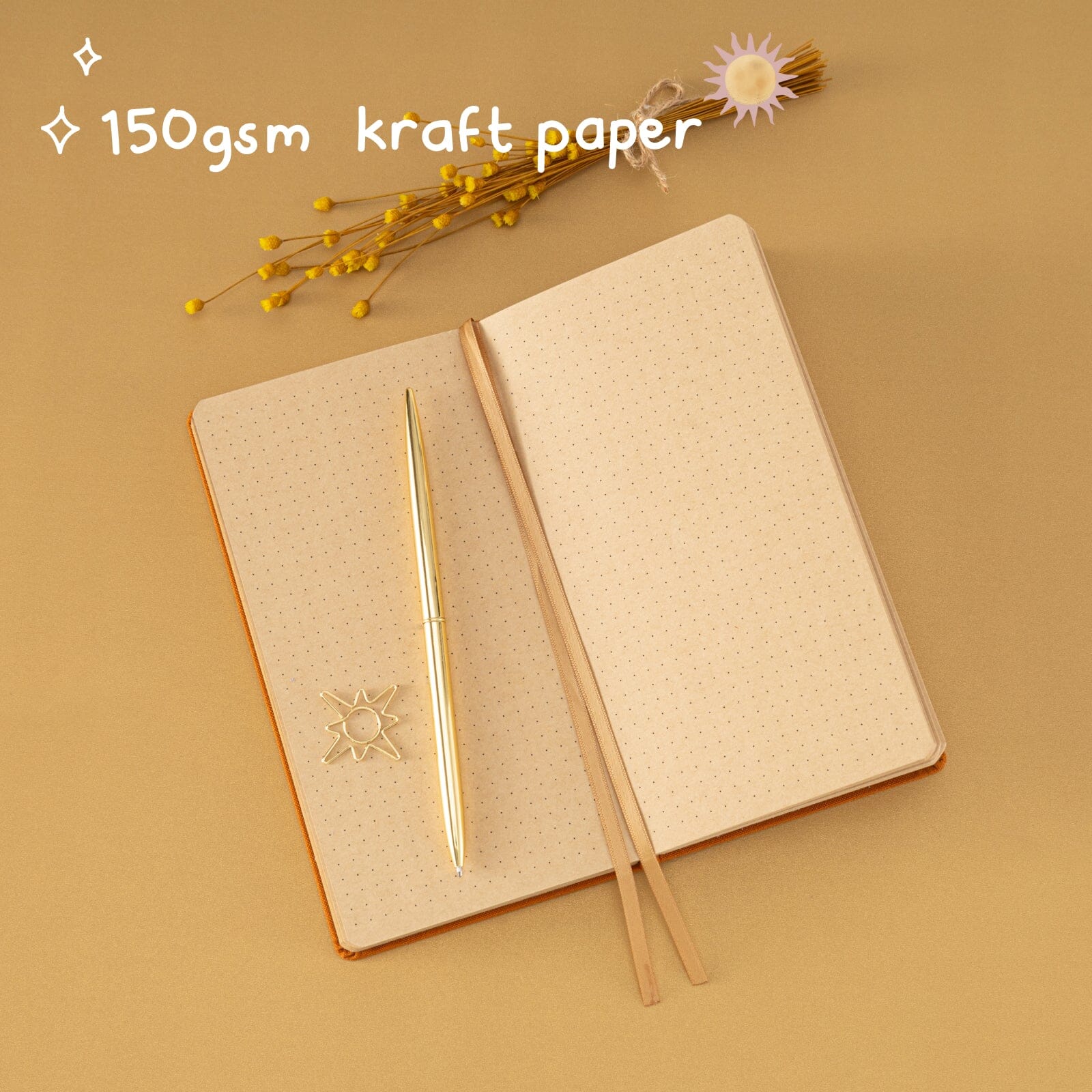 Tsuki ‘Sunbeam Magic’ Kraft Travel Notebook ☾ - Image 3