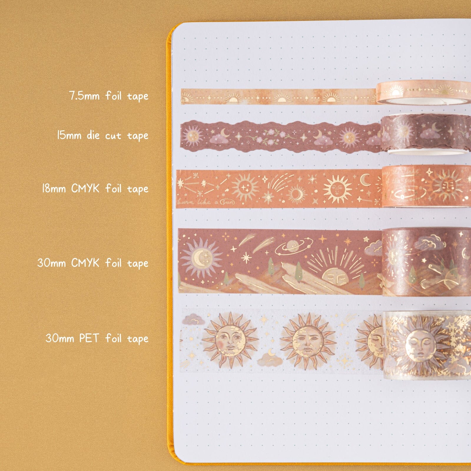Tsuki ‘Sunlit Mystery’ Washi Tape Set ☾ - Image 2