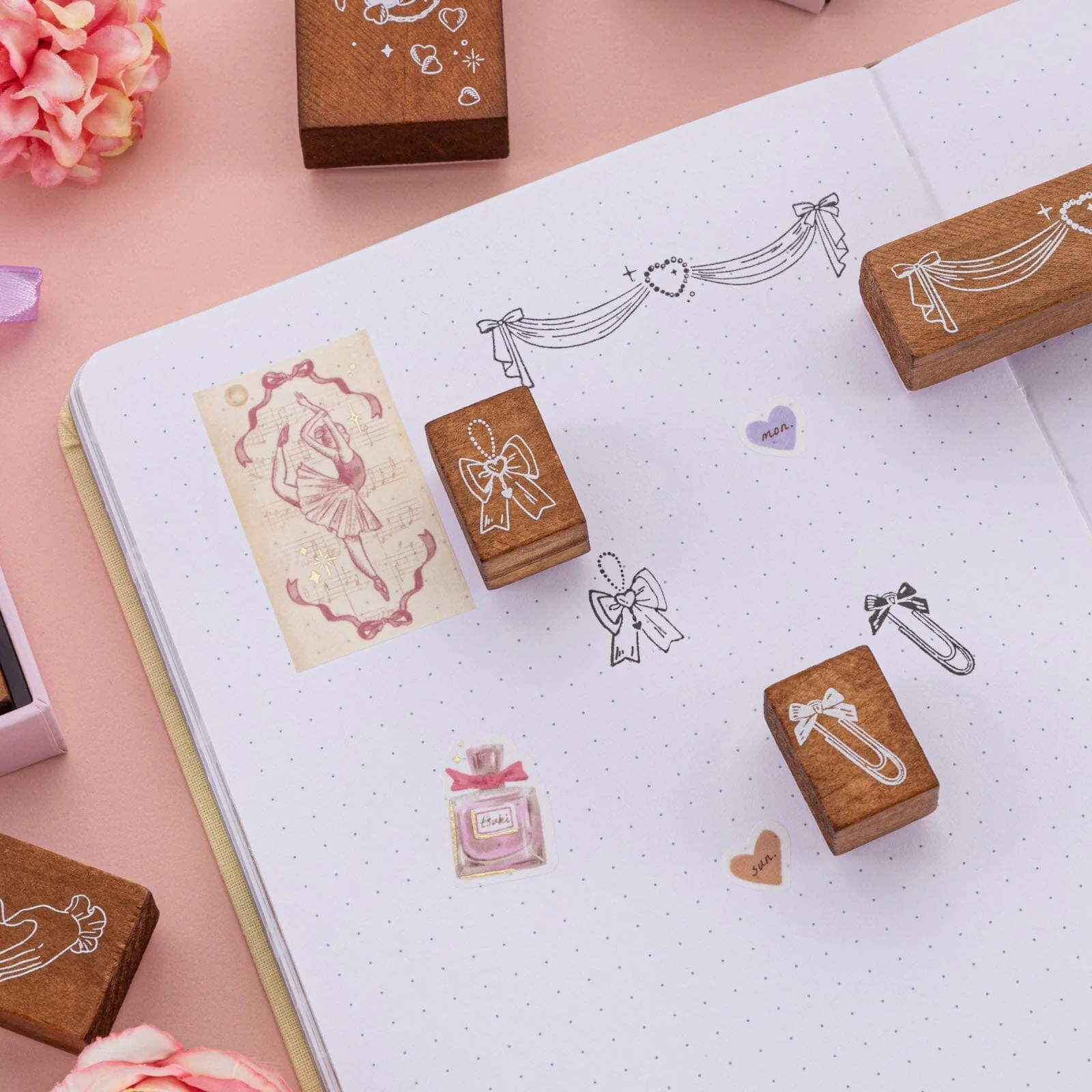 Tsuki ‘Sweet Ballet’ Bullet Journal Stamp Set ☾ - Image 4
