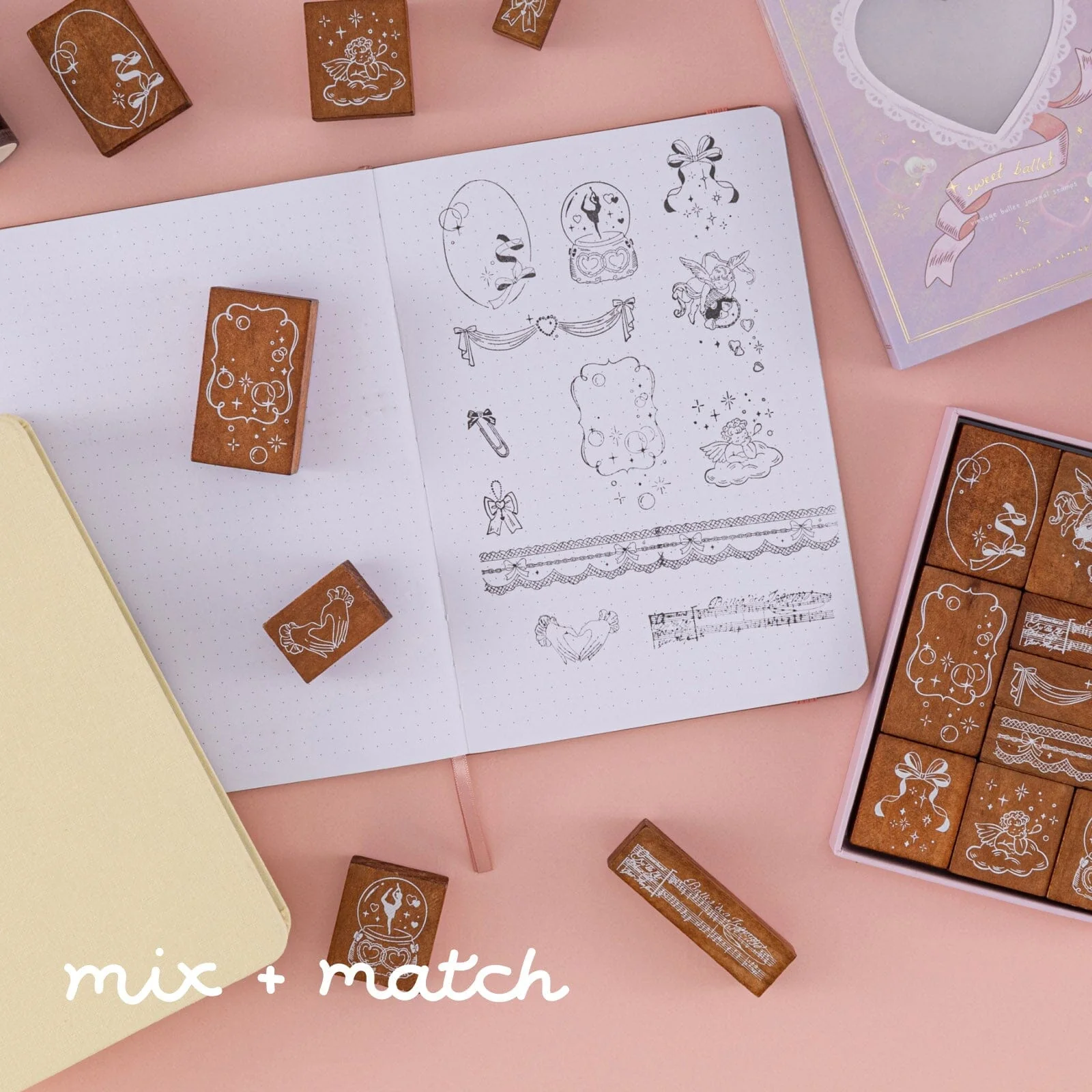 Tsuki ‘Sweet Ballet’ Bullet Journal Stamp Set ☾ - Image 7