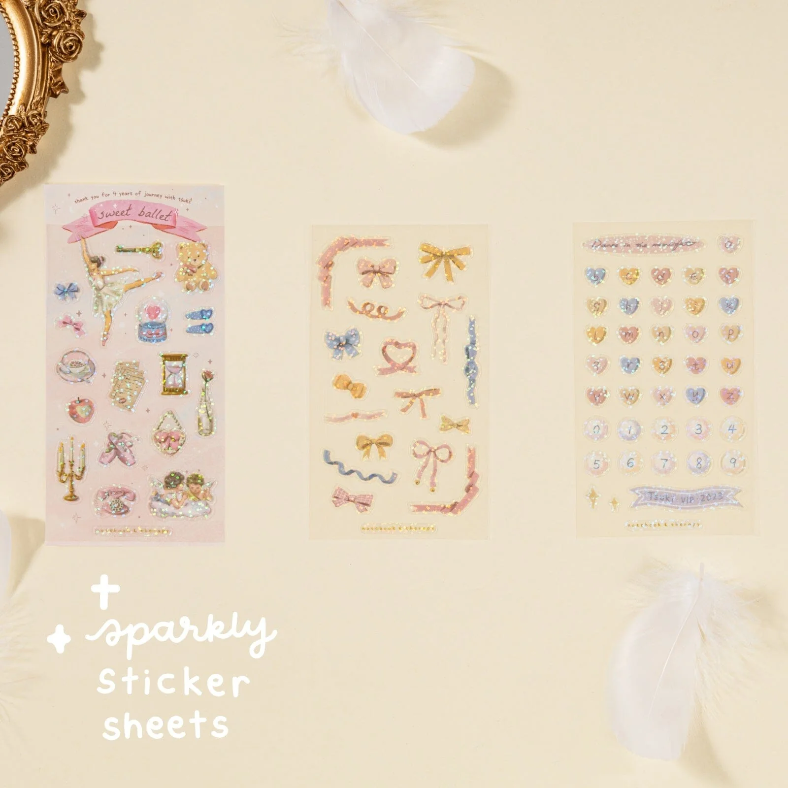 Tsuki ‘Sweet Ballet’ Limited Edition Luxury Glitter Sticker Set ☾ - Image 3
