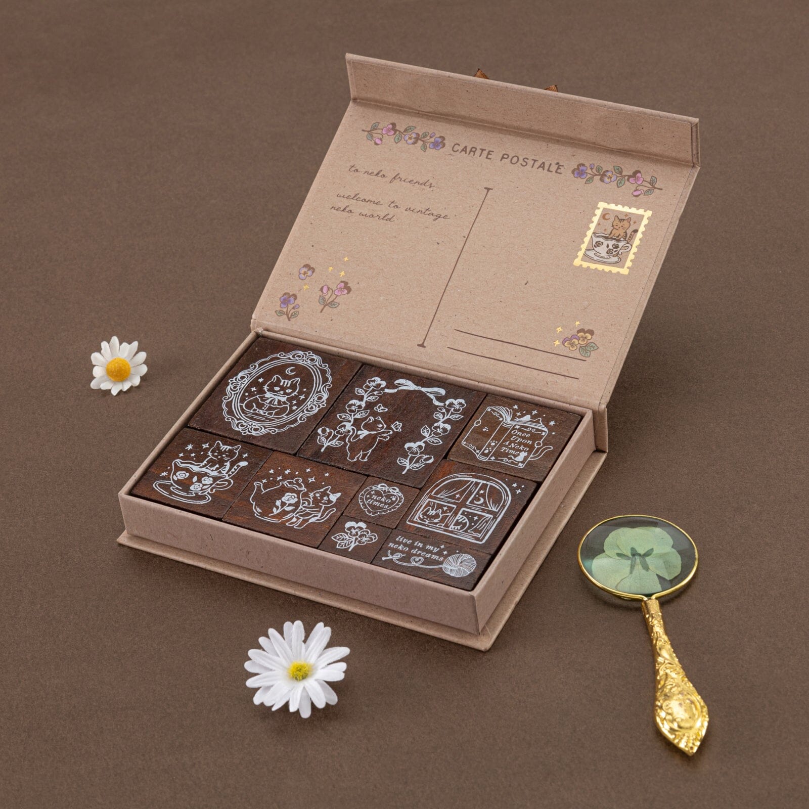 Tsuki ‘Vintage Neko’ Bullet Journal Stamp Set ☾ - Image 10