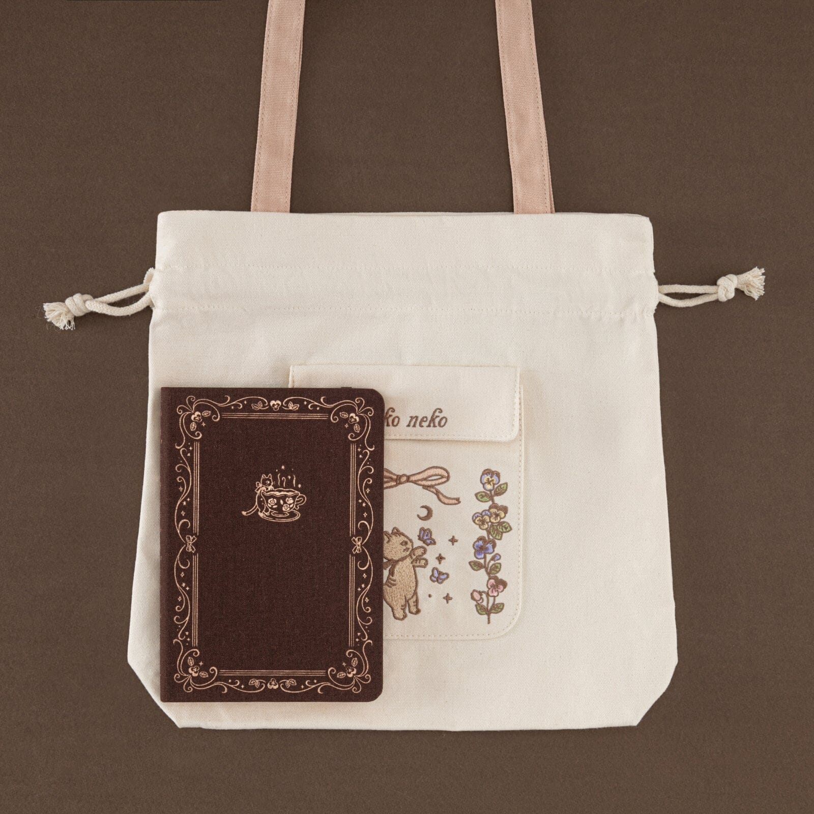 Tsuki ‘Vintage Neko’ Limited Edition Embroidered Tote Bag ☾ - Image 12